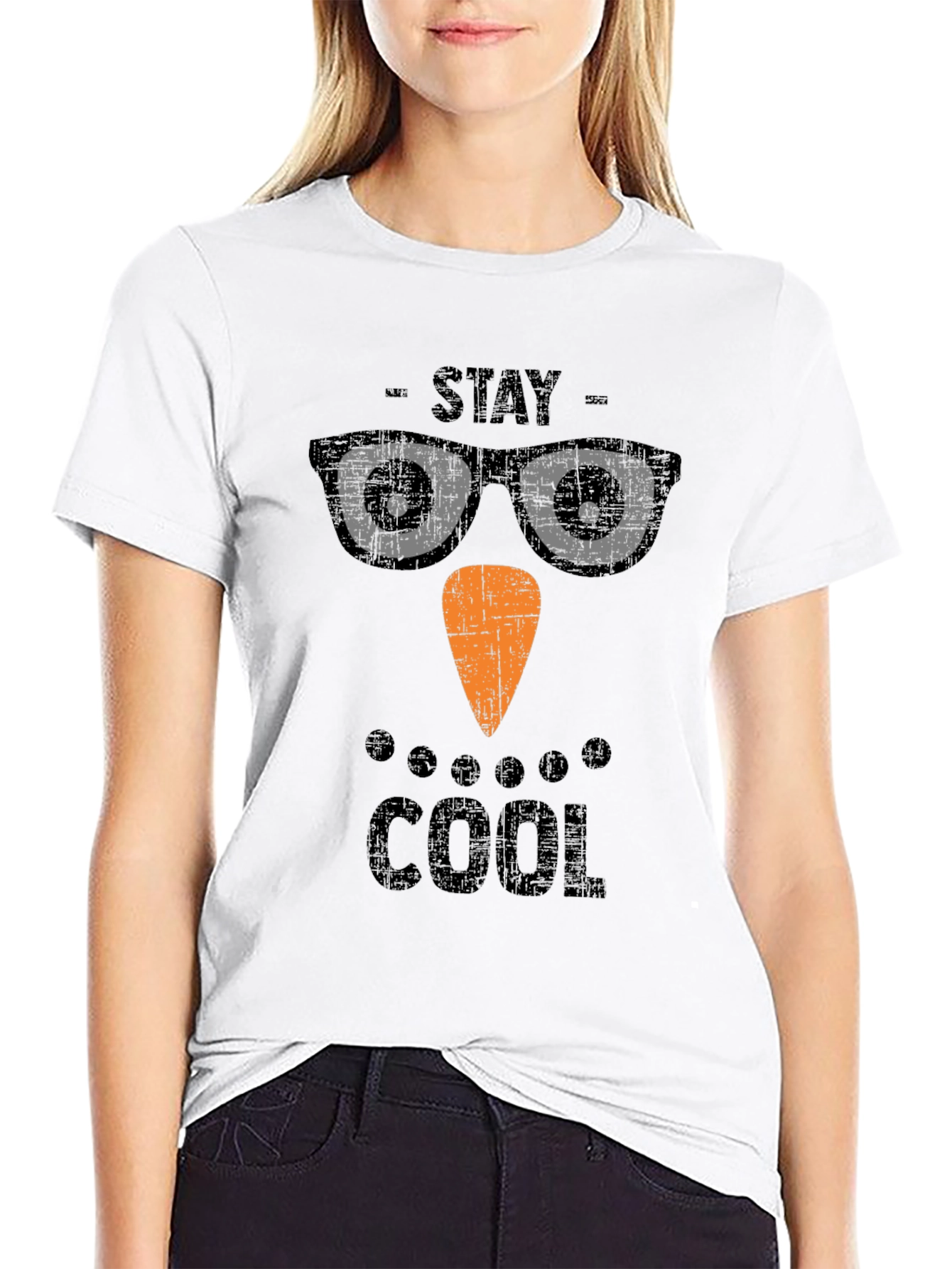 Stay Cool Snowman T-Shirt - Holiday Graphic Tee