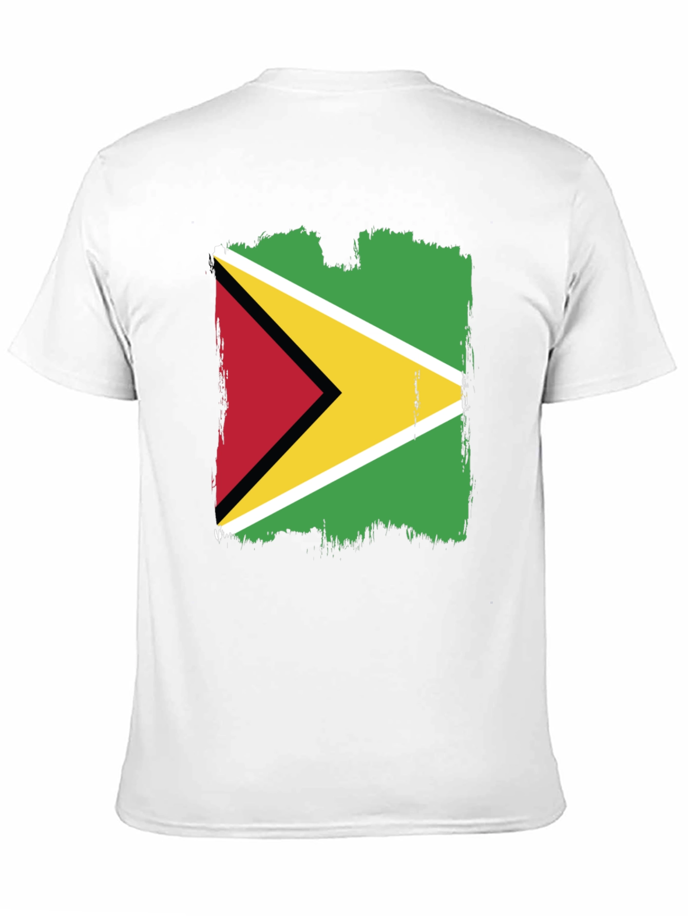 Guyana Flag Graphic Tee - Black