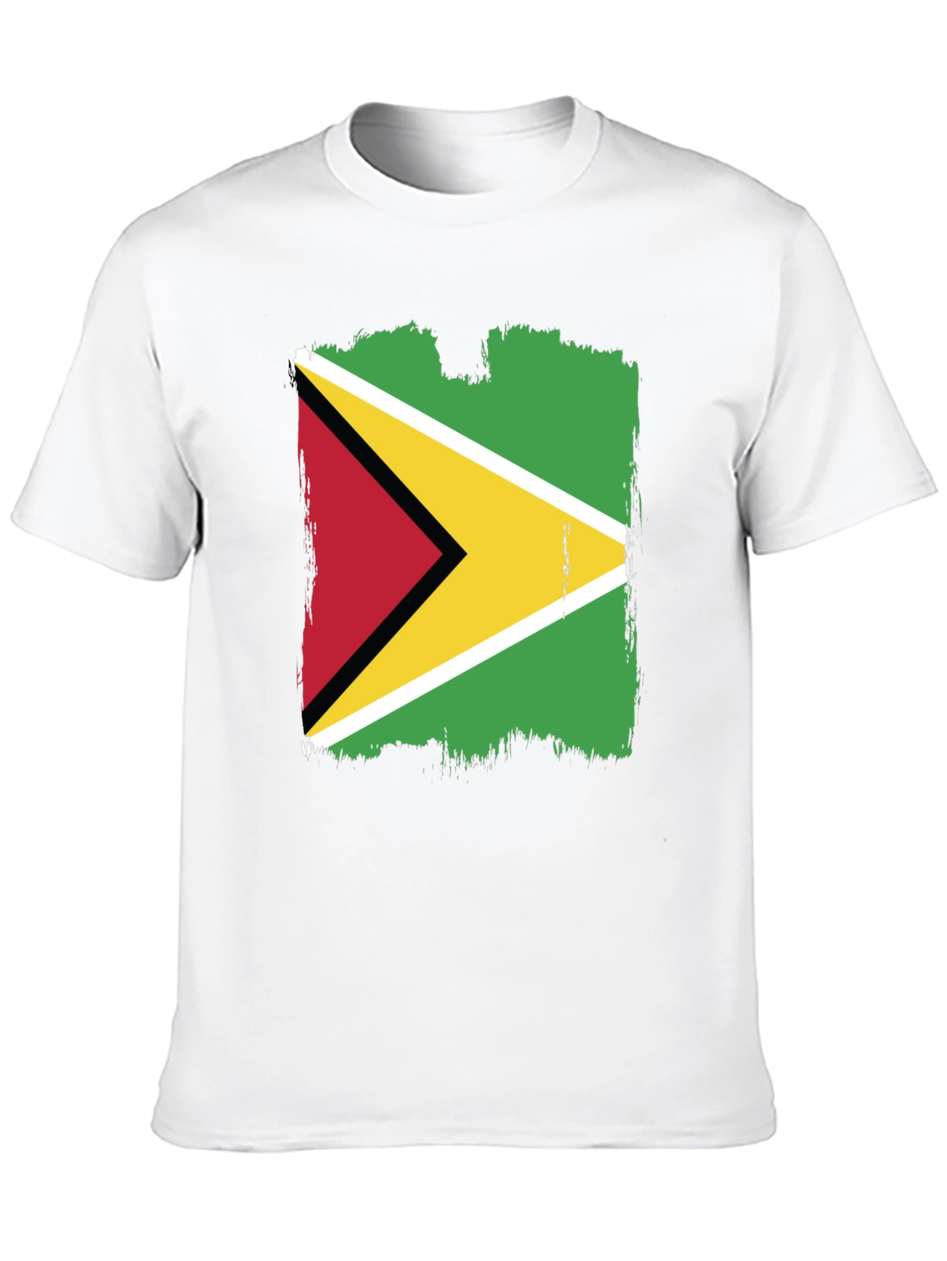 Guyana Flag Graphic Tee - Black