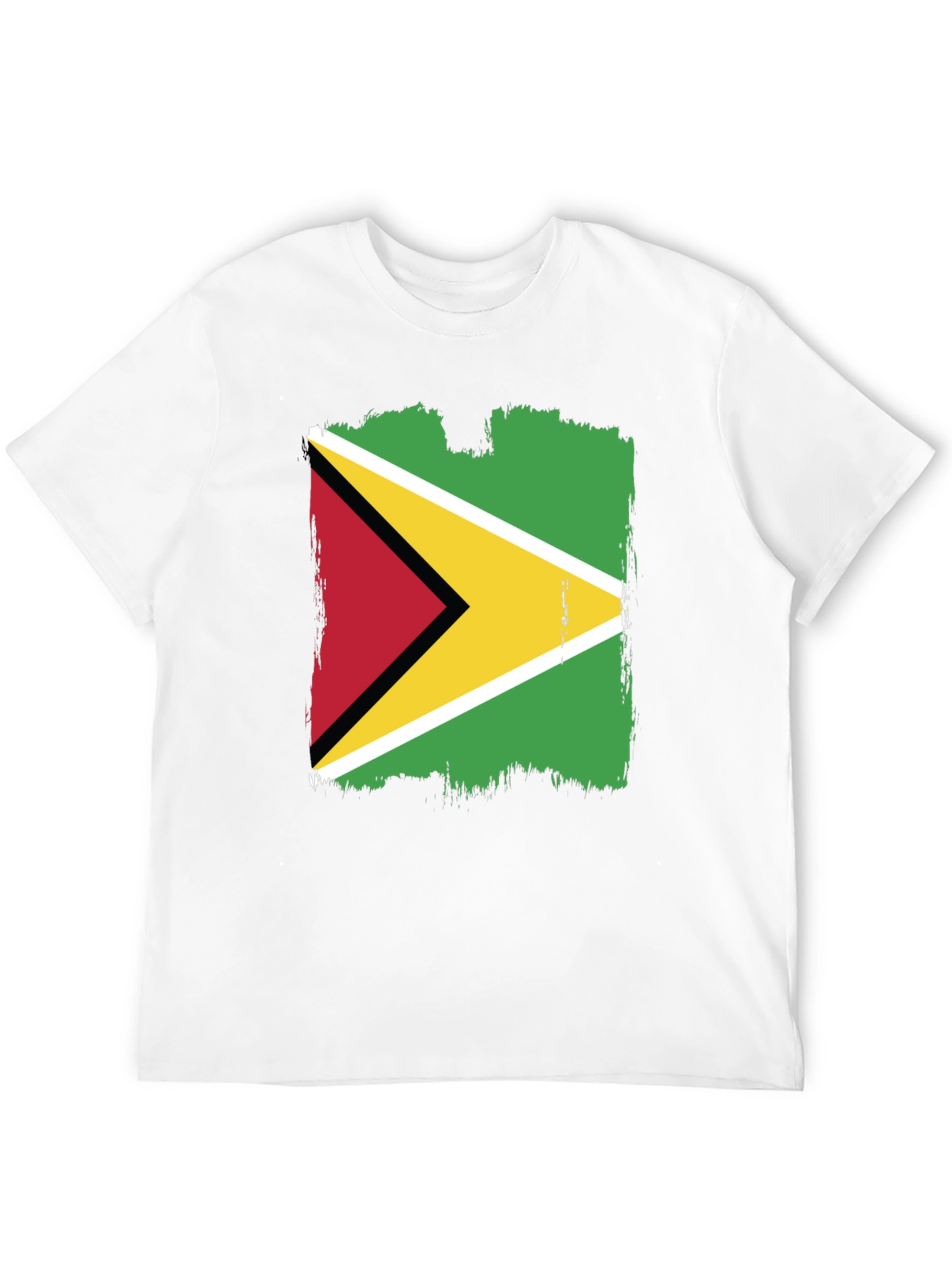 Guyana Flag Graphic Tee - Black