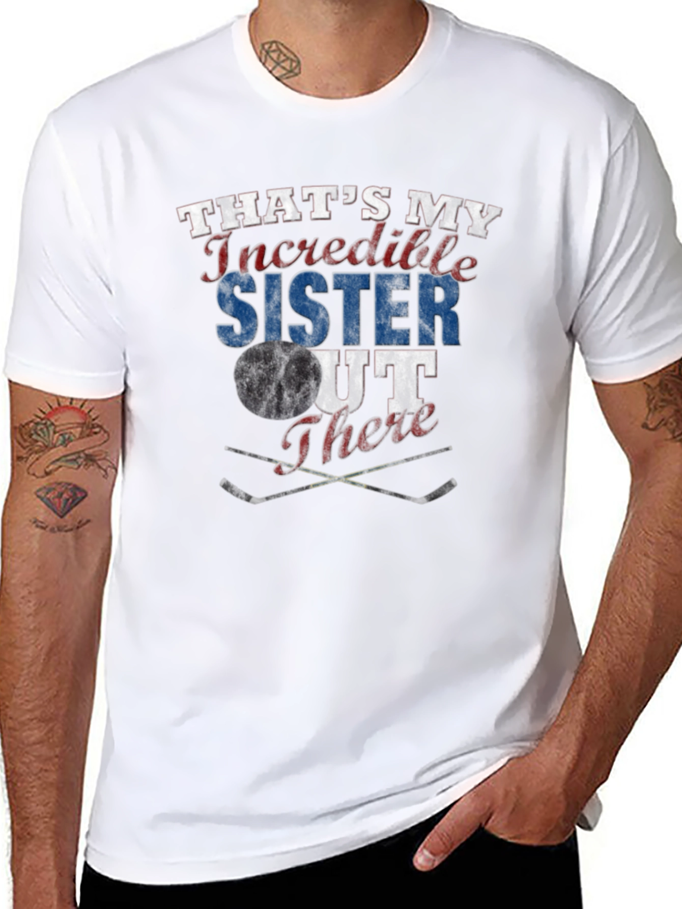 Thats My Incredible Sister Out There Hockey T-Shirt