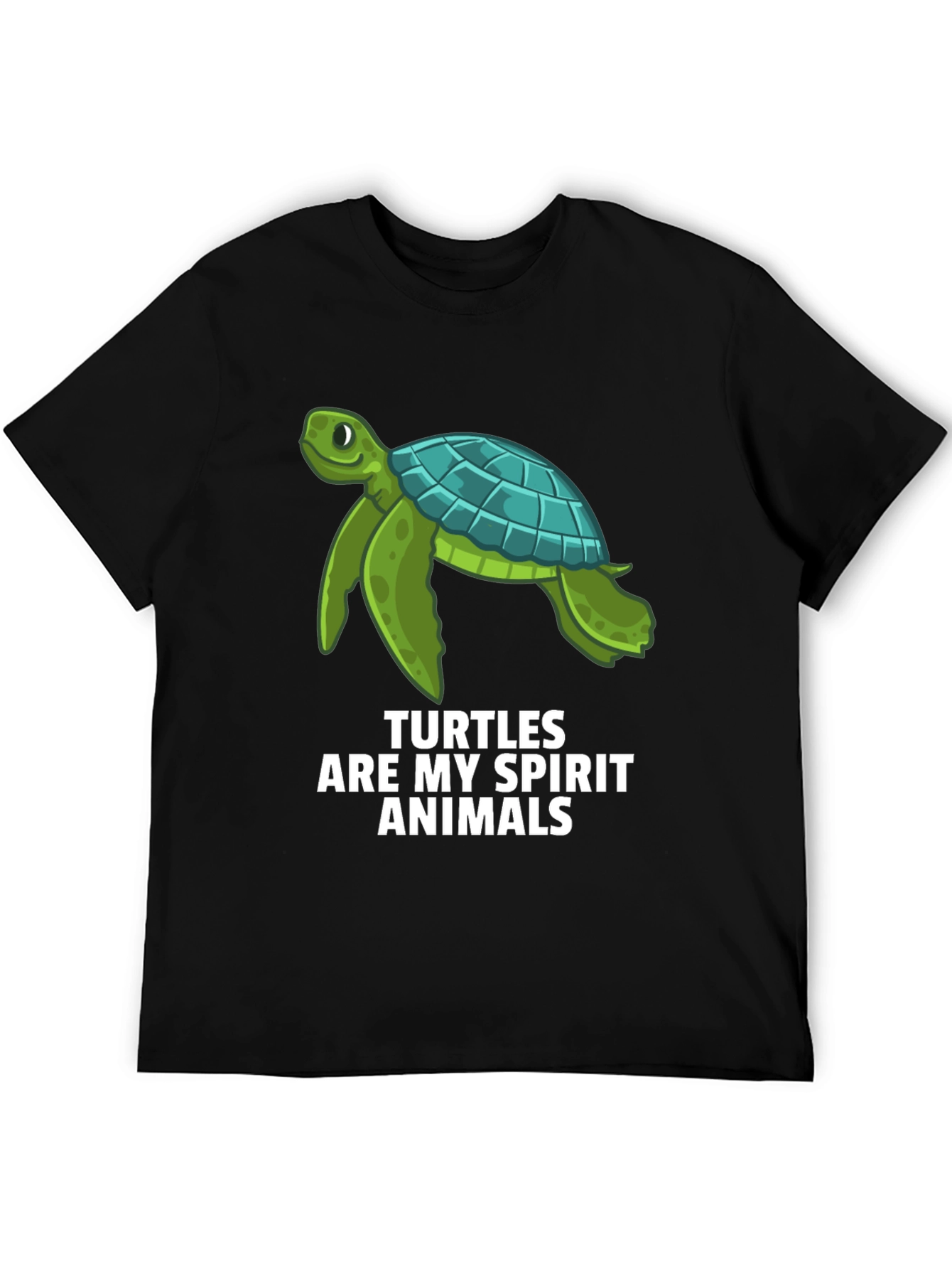 Turtle Spirit Animal Graphic Tee - Black