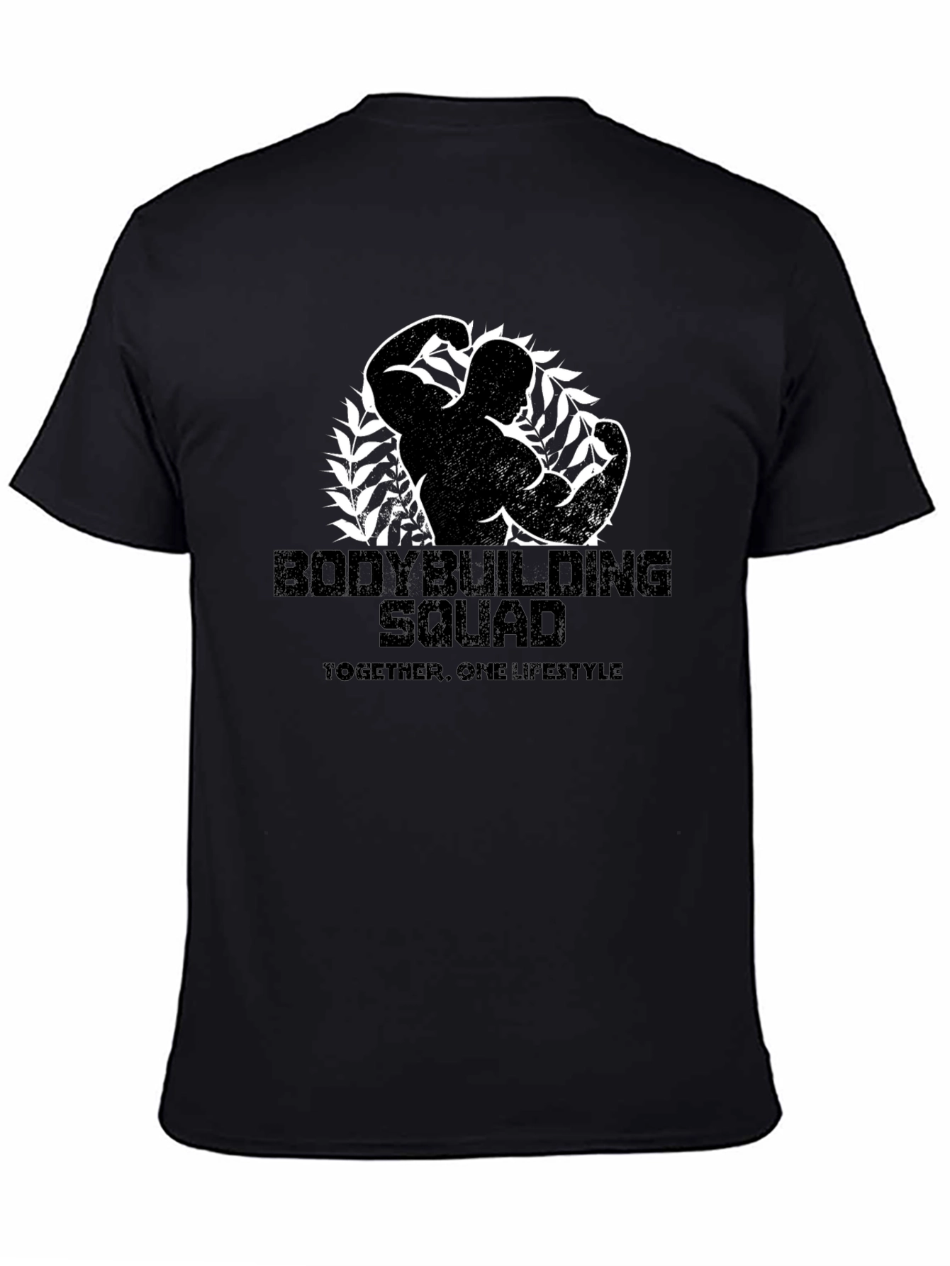Bodybuilding Squad Black Graphic Tee