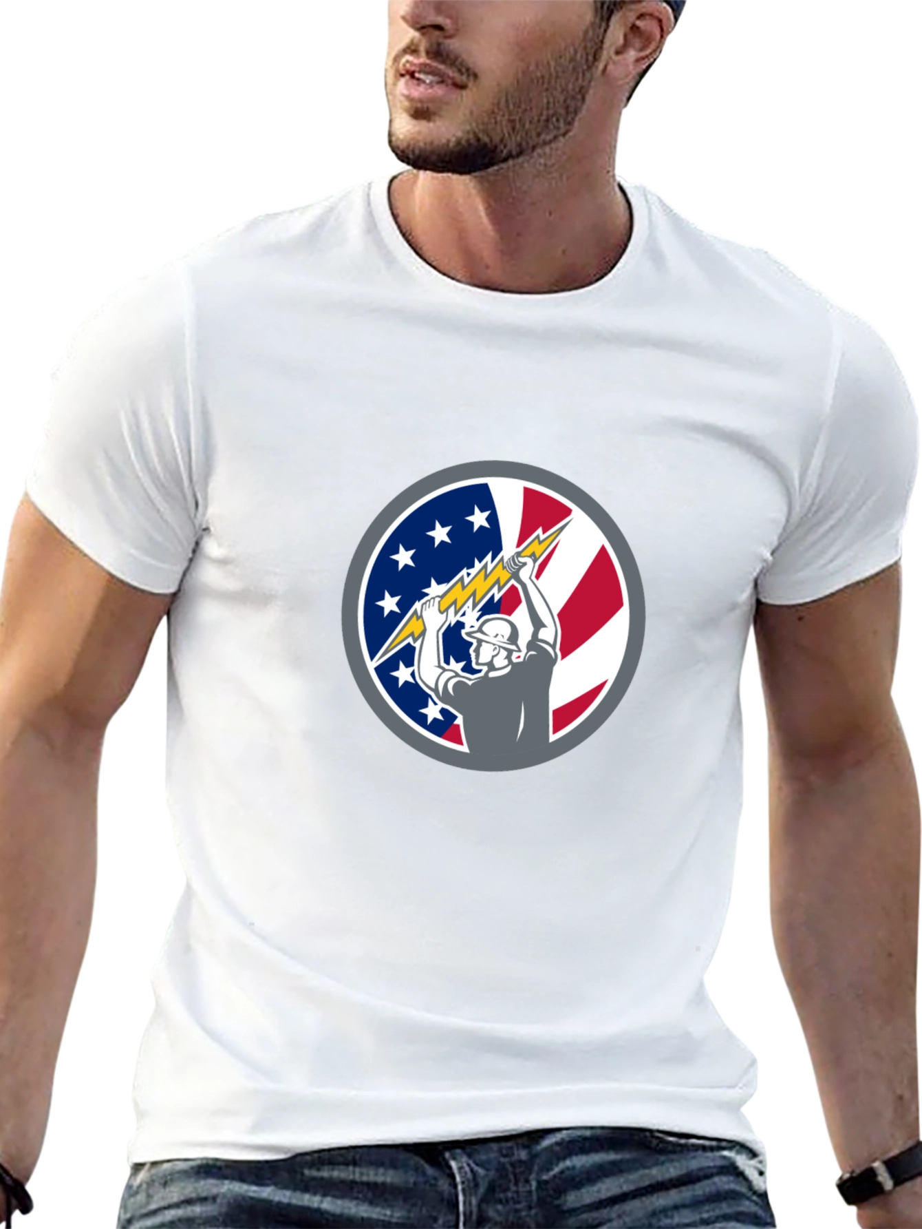 American Electrician Patriotic Tee