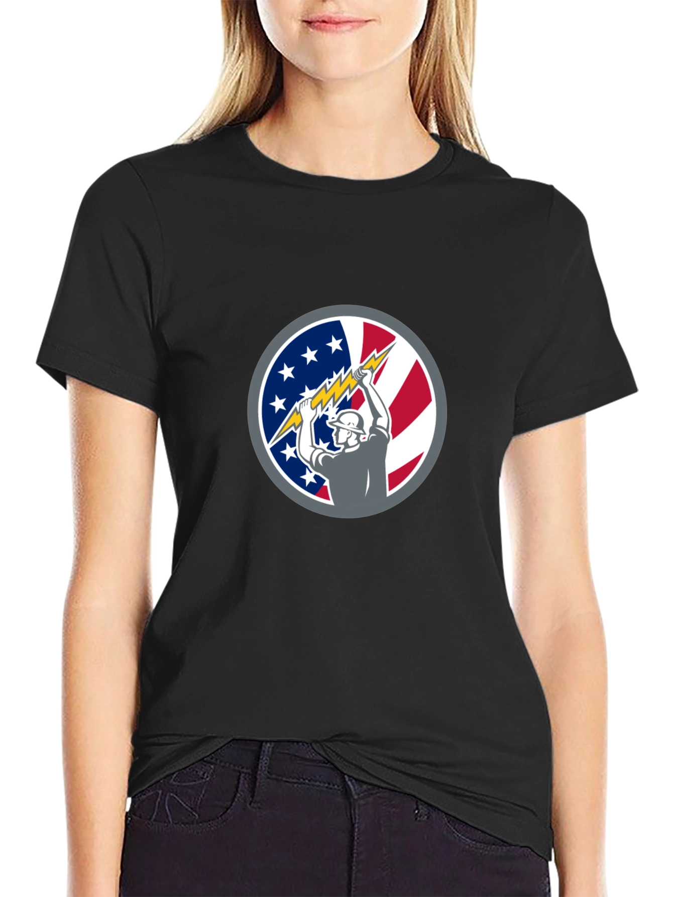American Electrician Patriotic Tee