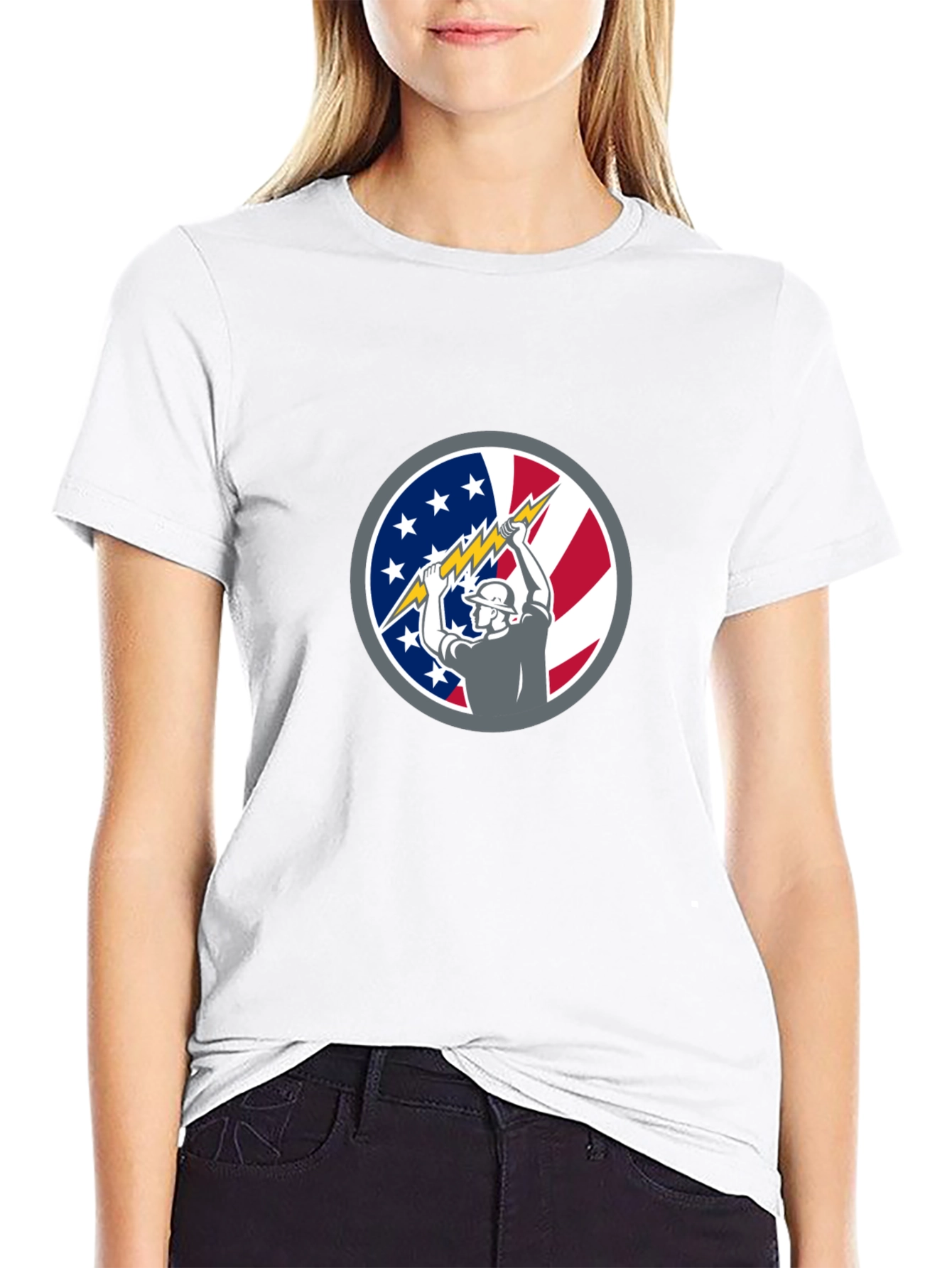 American Electrician Patriotic Tee