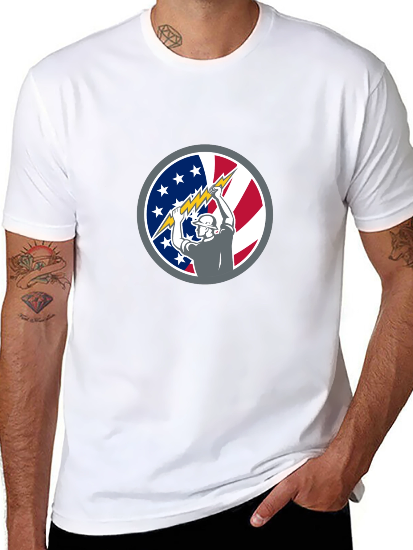 American Electrician Patriotic Tee
