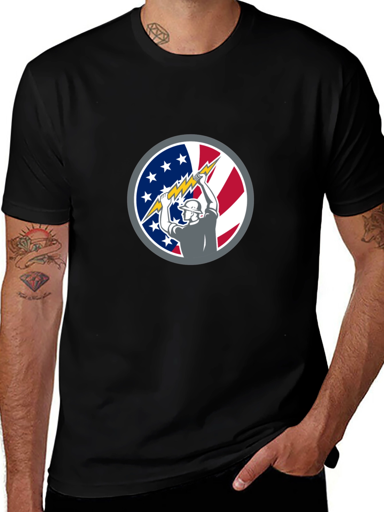 American Electrician Patriotic Tee