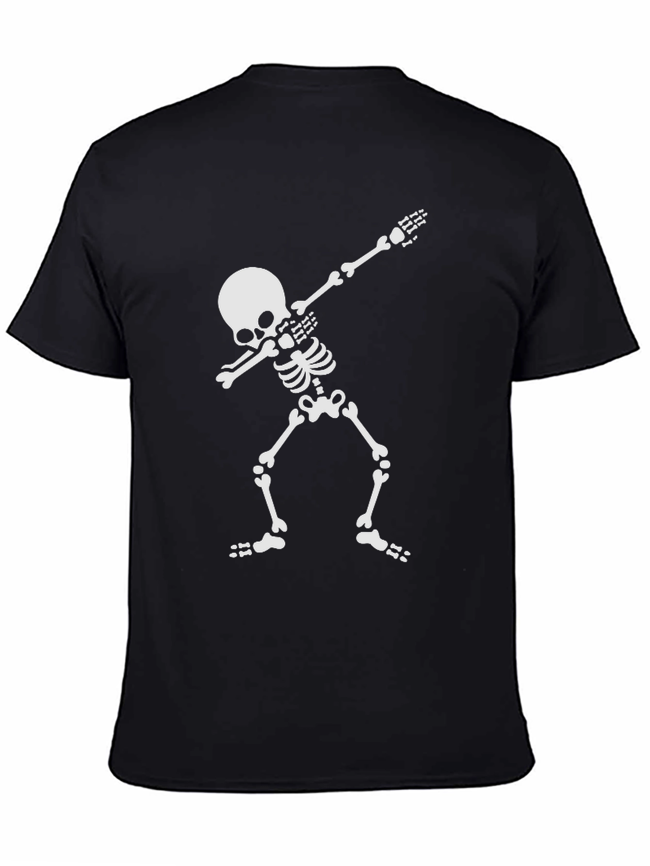 Dabbing Skeleton Graphic Tee - Mens Black Cotton T-Shirt