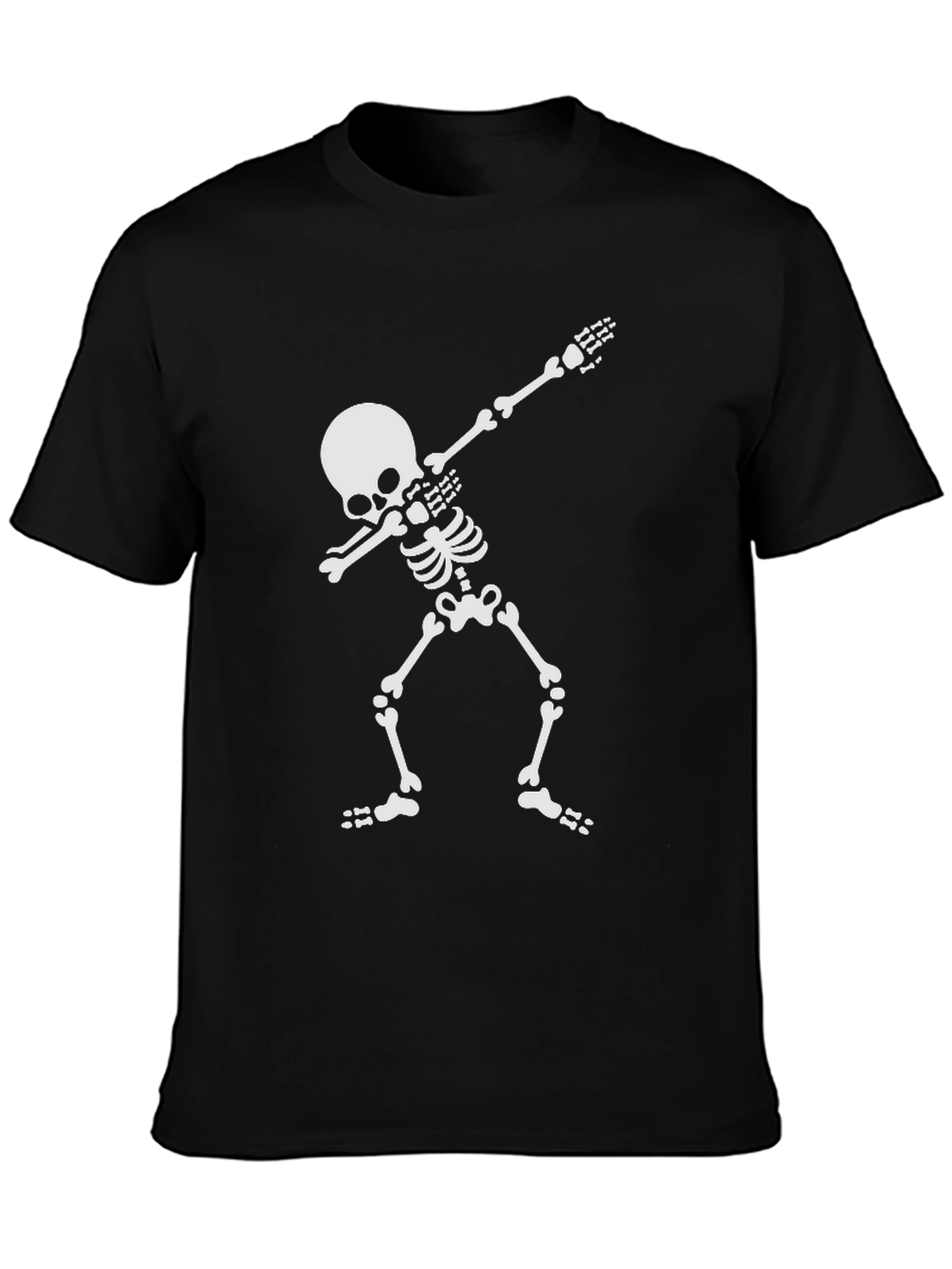 Dabbing Skeleton Graphic Tee - Mens Black Cotton T-Shirt