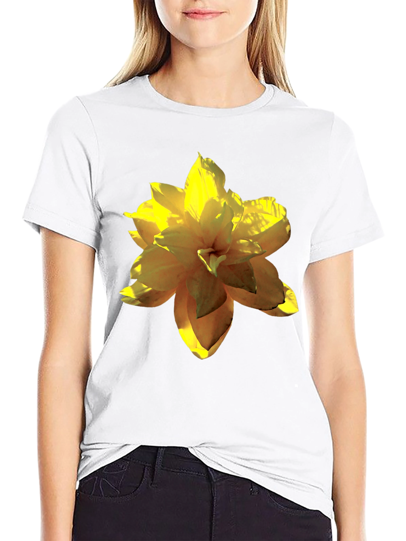 Floral Print Black T-Shirt for Men