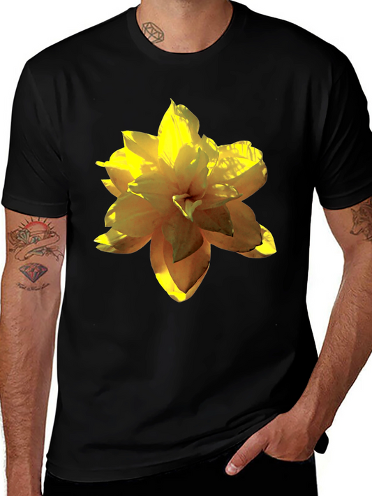 Floral Print Black T-Shirt for Men
