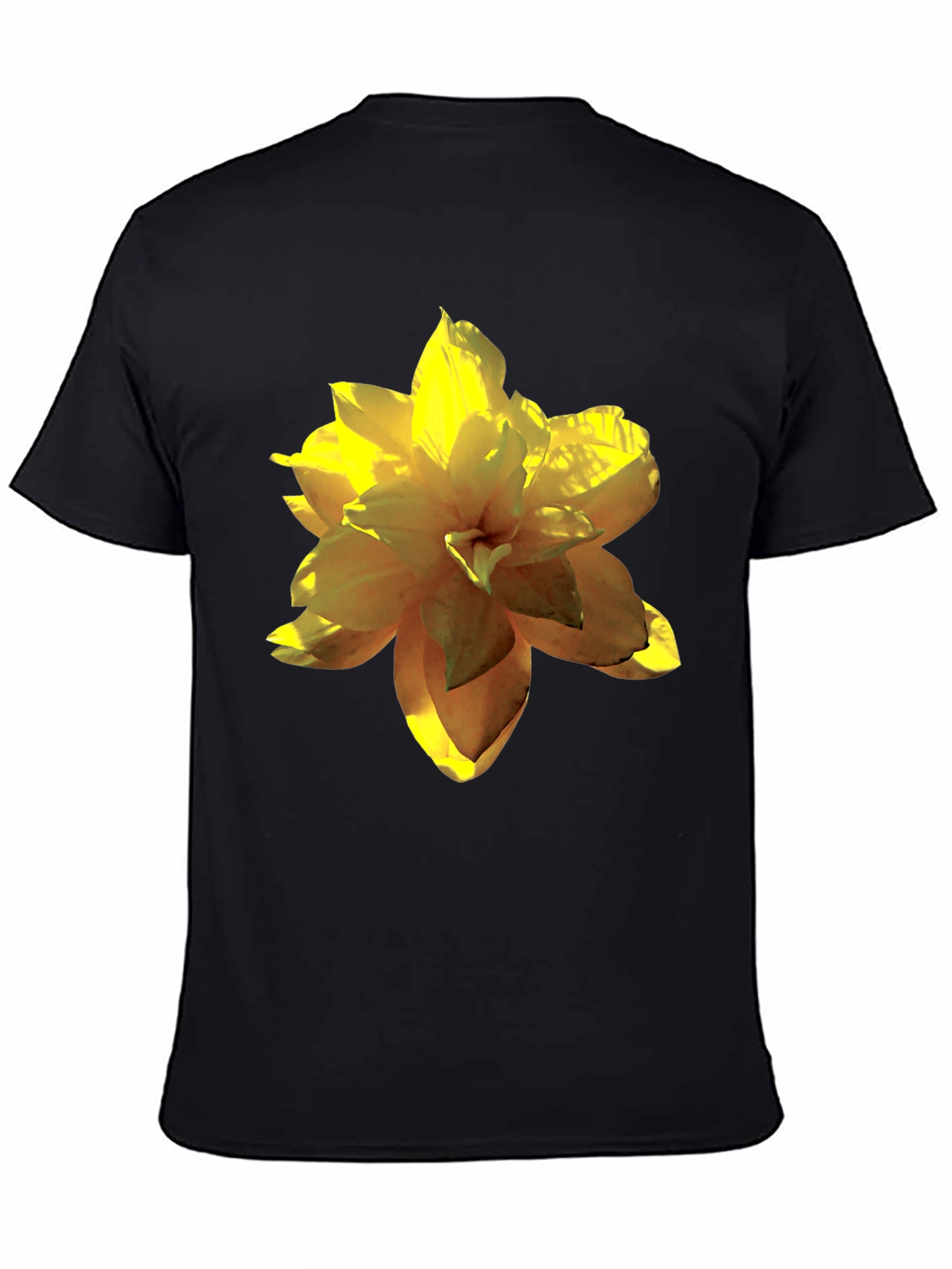 Floral Print Black T-Shirt for Men