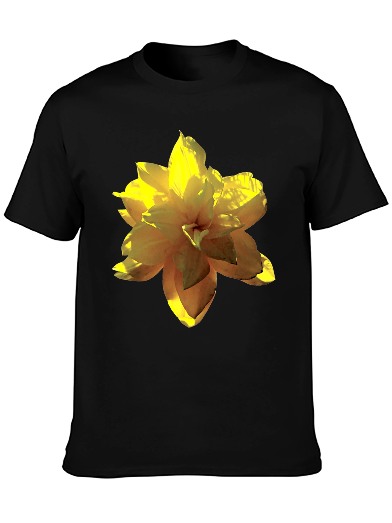 Floral Print Black T-Shirt for Men