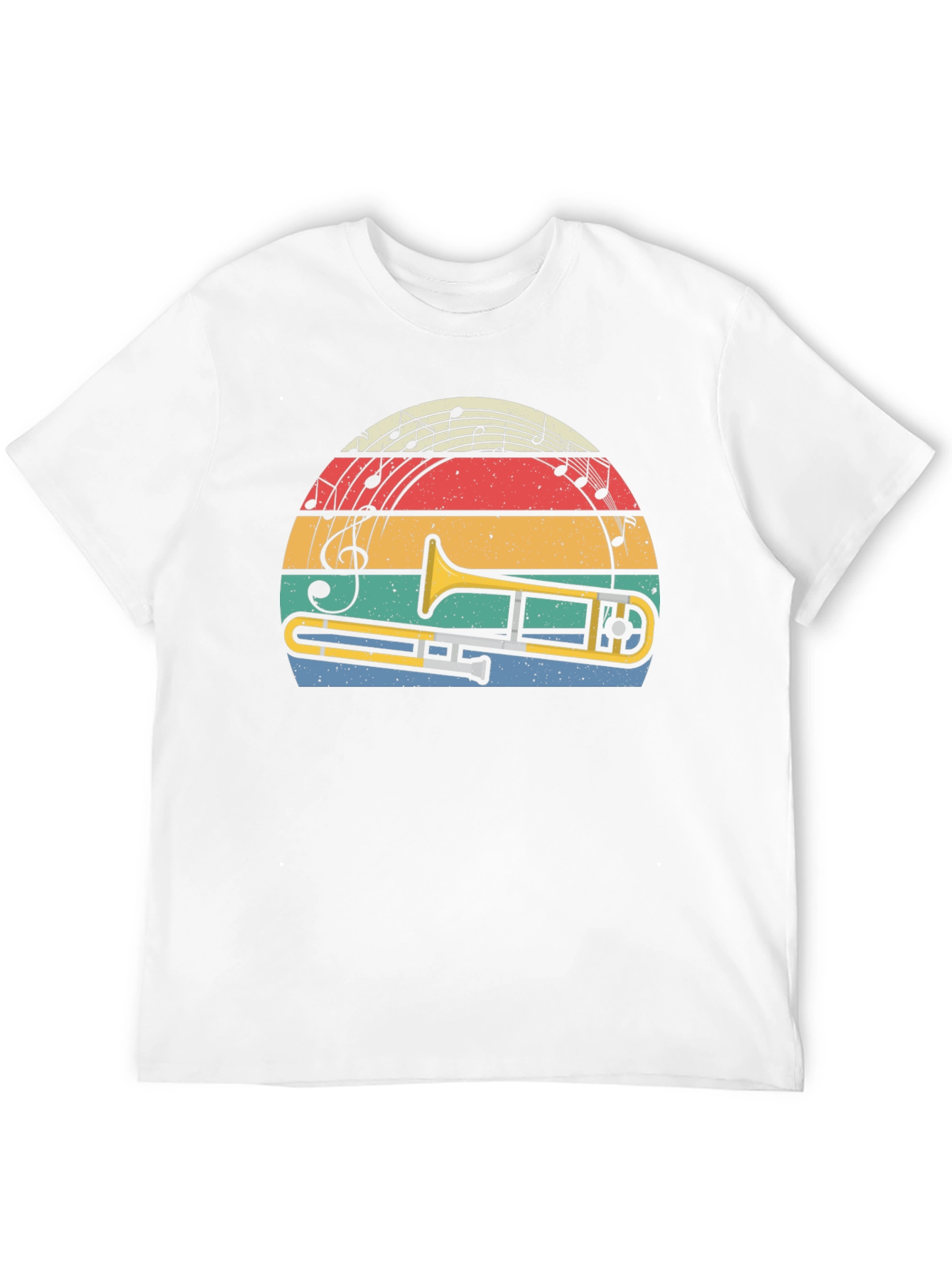 Retro Trombone Sunset Music T-Shirt