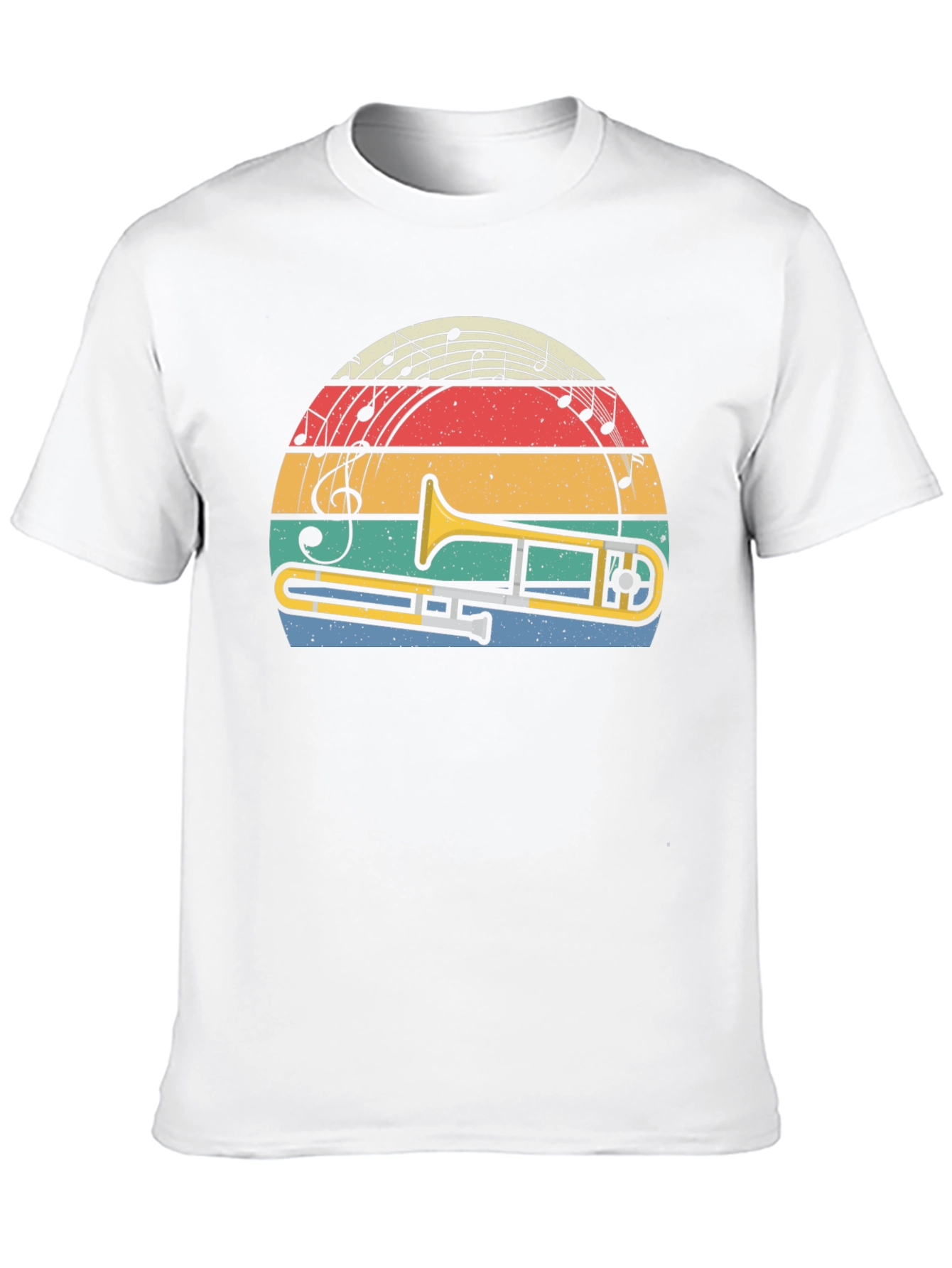 Retro Trombone Sunset Music T-Shirt