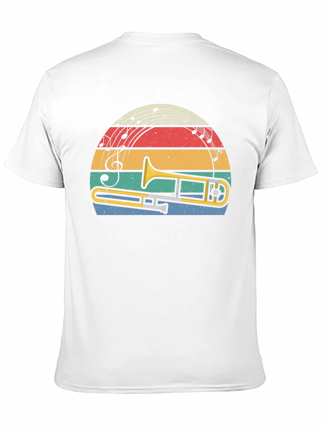 Retro Trombone Sunset Music T-Shirt