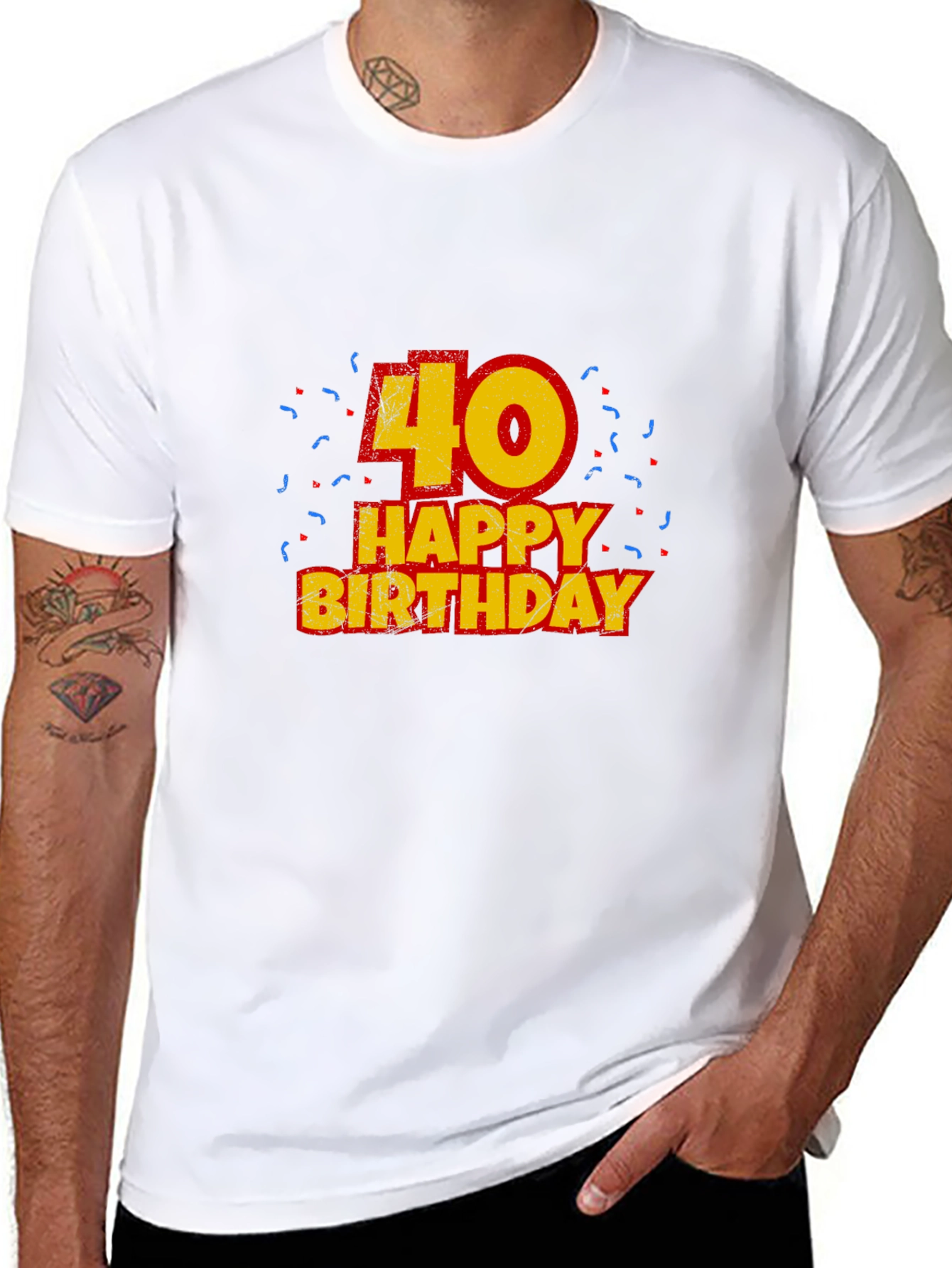 Mens 40th Birthday T-Shirt - Black