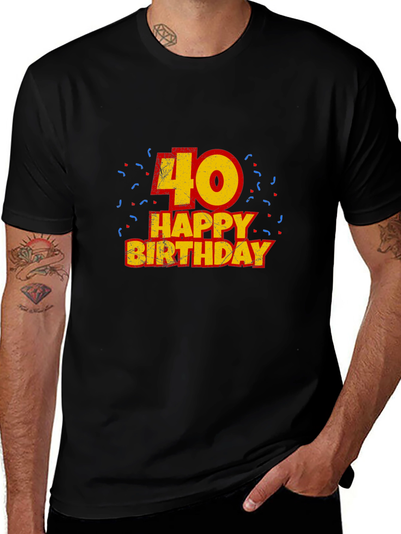Mens 40th Birthday T-Shirt - Black