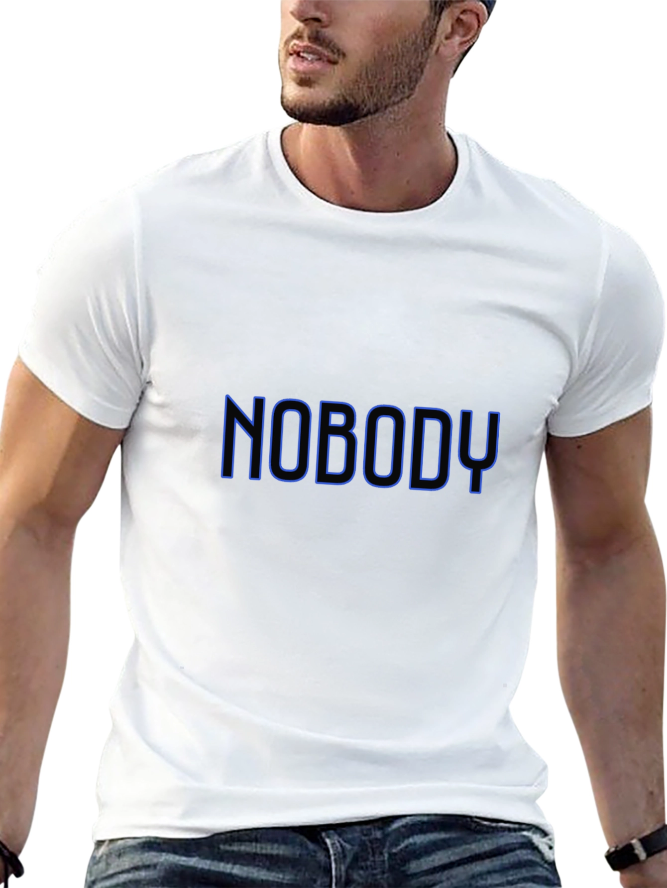 Nobody T-Shirt - Black Crew Neck Tee