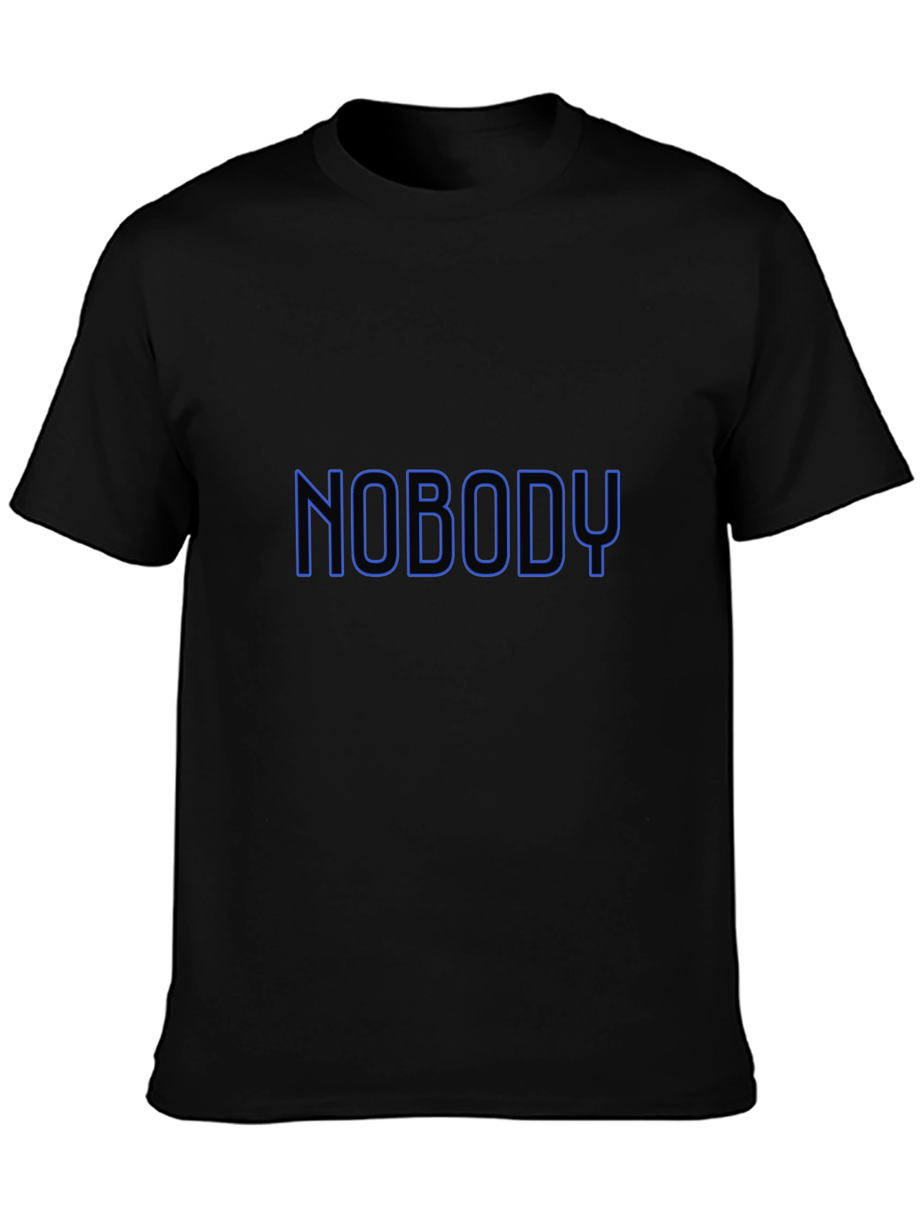 Nobody T-Shirt - Black Crew Neck Tee