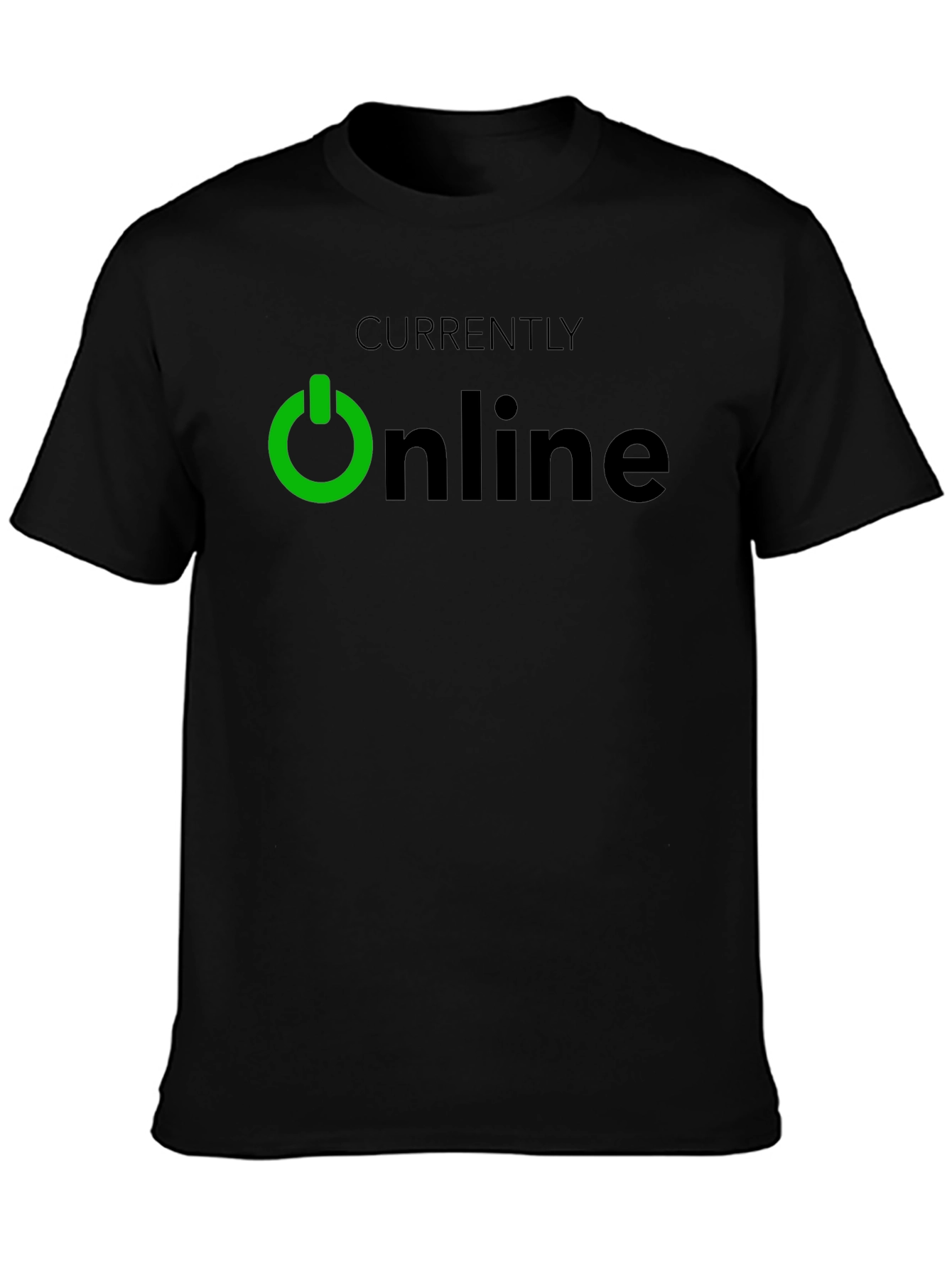 Currently Online Black T-Shirt