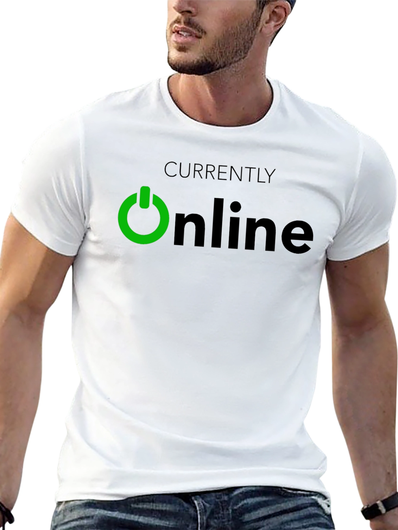 Currently Online Black T-Shirt