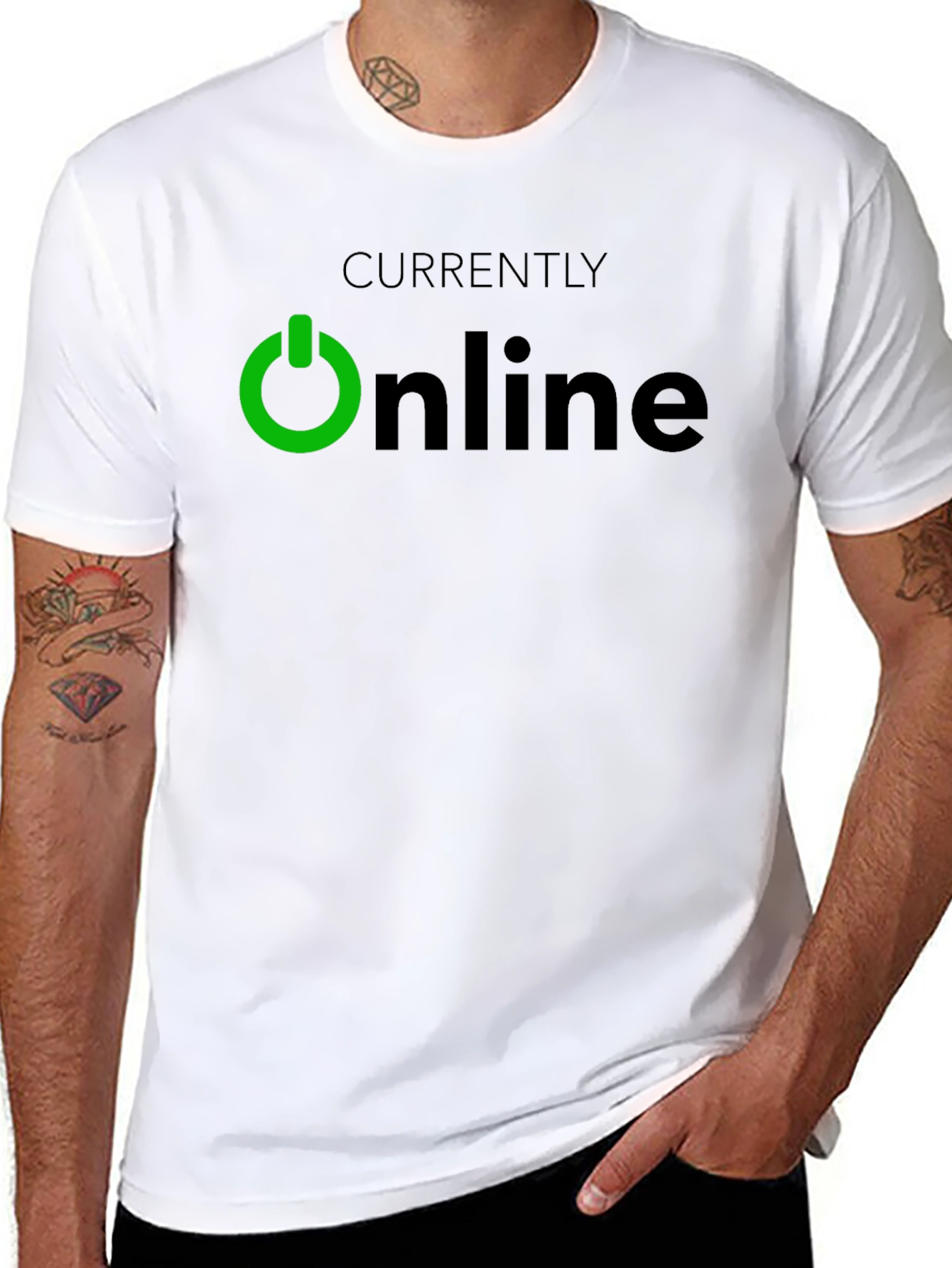 Currently Online Black T-Shirt