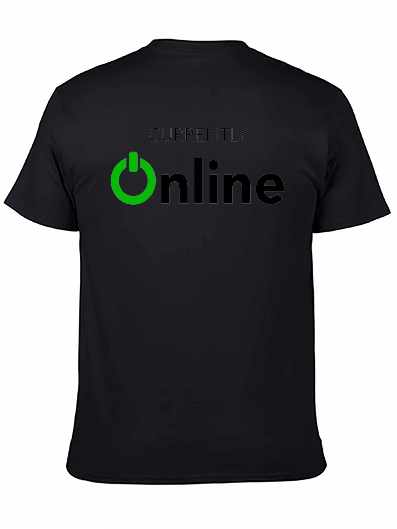 Currently Online Black T-Shirt