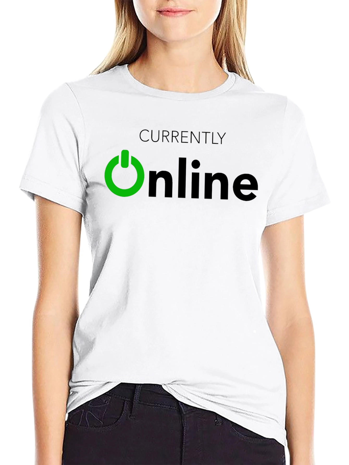 Currently Online Black T-Shirt