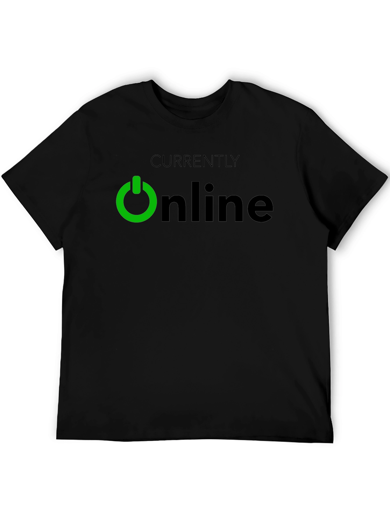 Currently Online Black T-Shirt