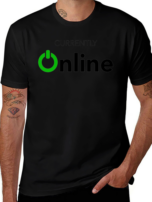 Currently Online Black T-Shirt
