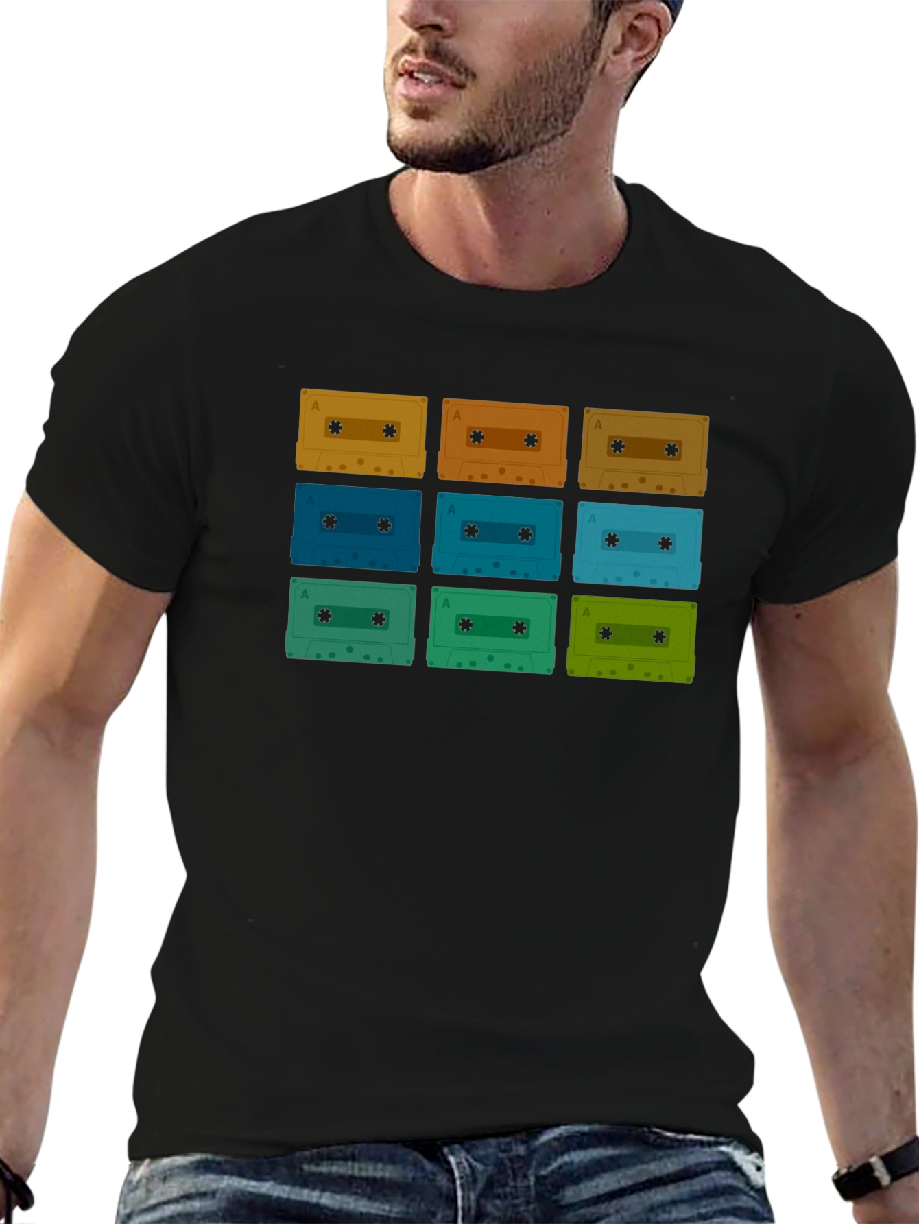 Retro Cassette Tape T-Shirt Cool 80s 90s Throwback