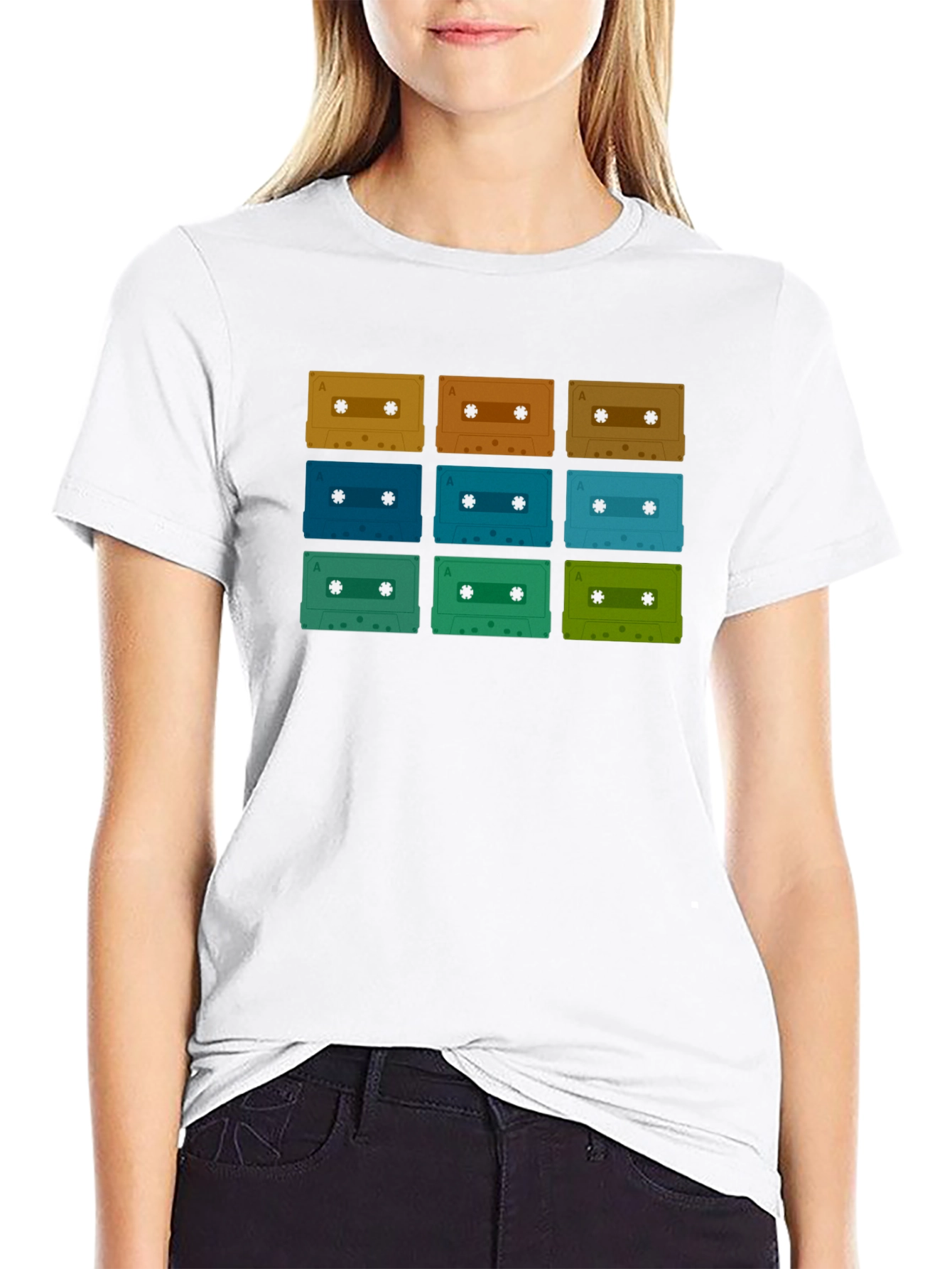 Retro Cassette Tape T-Shirt Cool 80s 90s Throwback