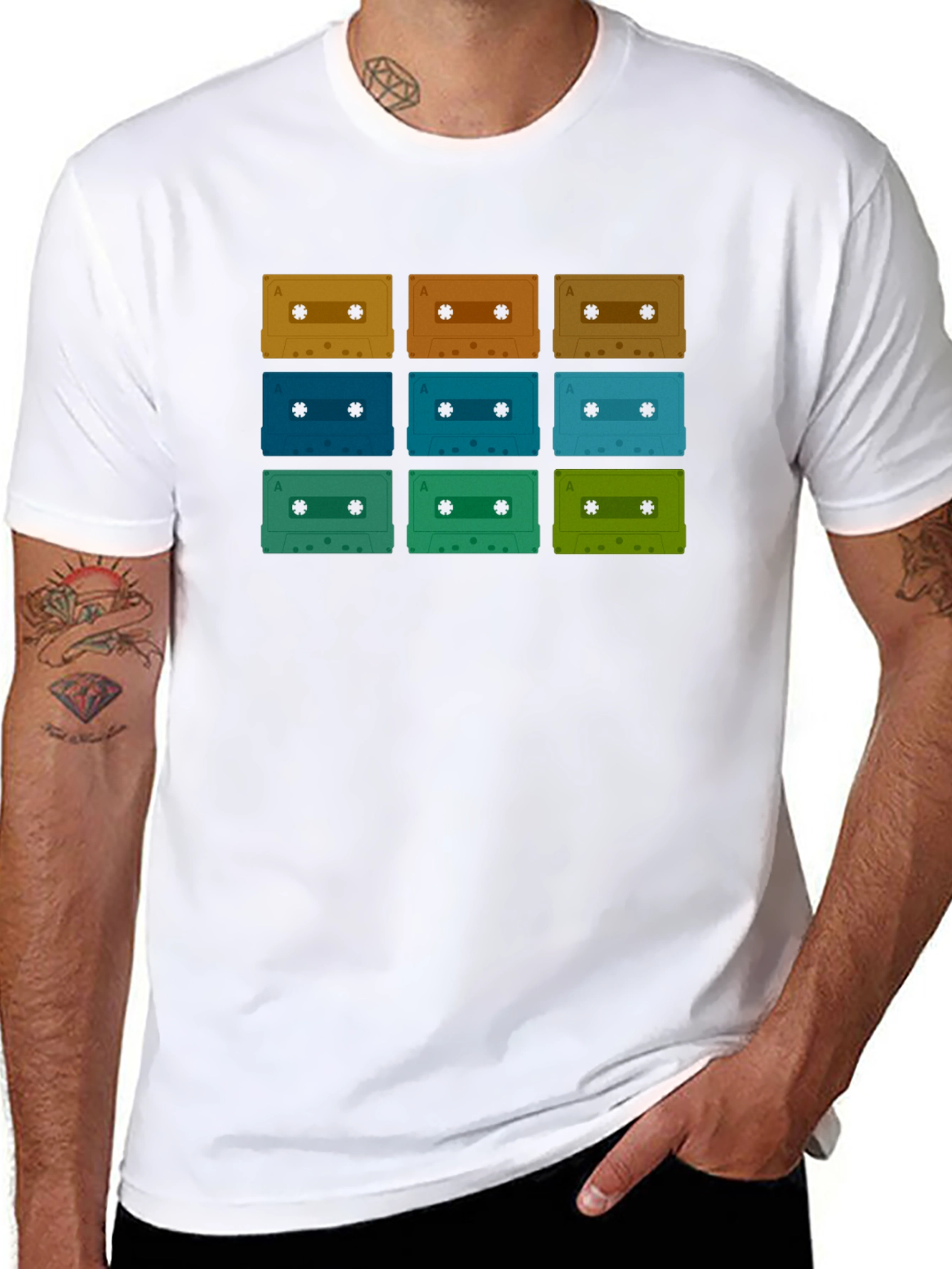 Retro Cassette Tape T-Shirt Cool 80s 90s Throwback