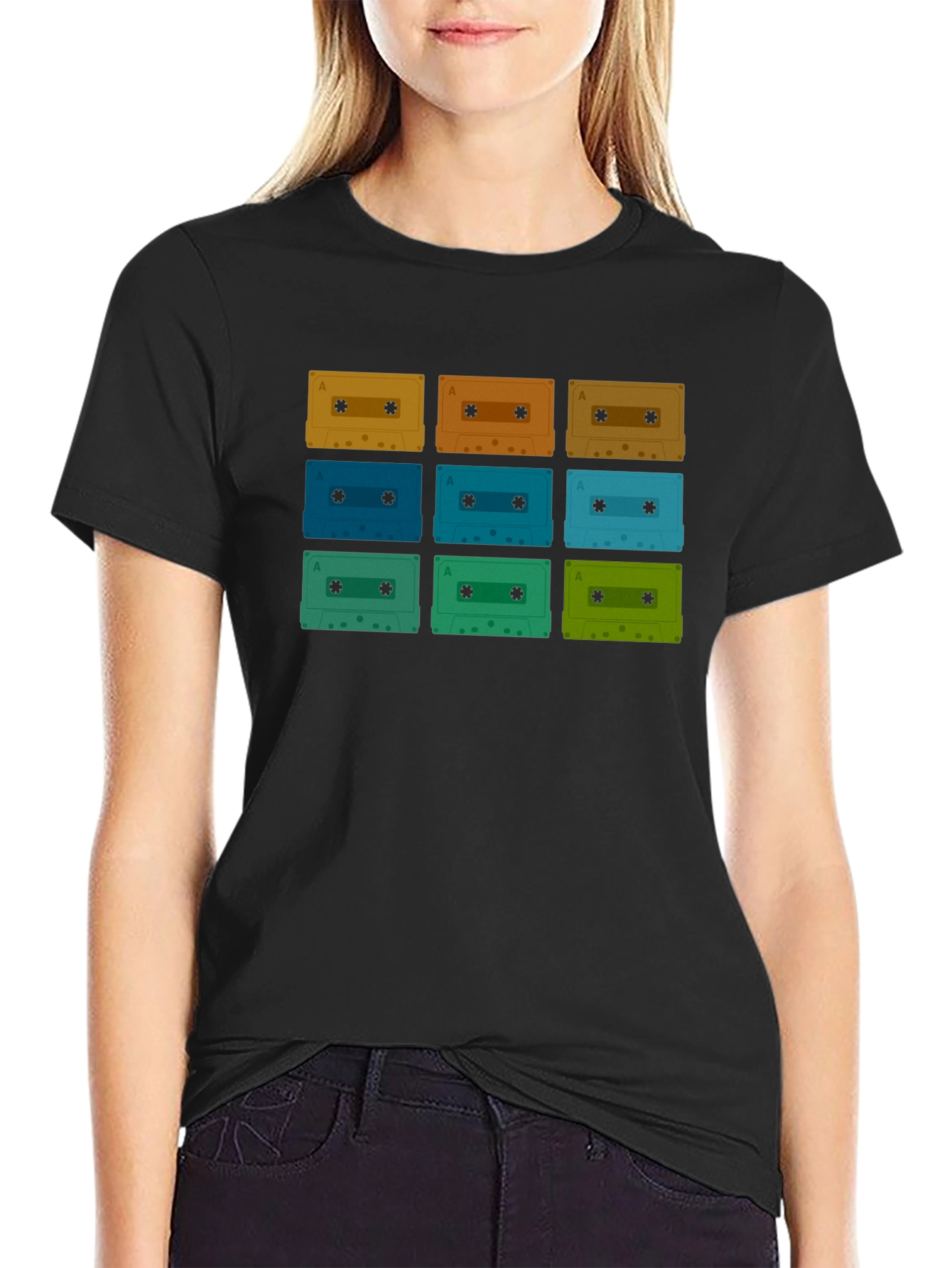 Retro Cassette Tape T-Shirt Cool 80s 90s Throwback