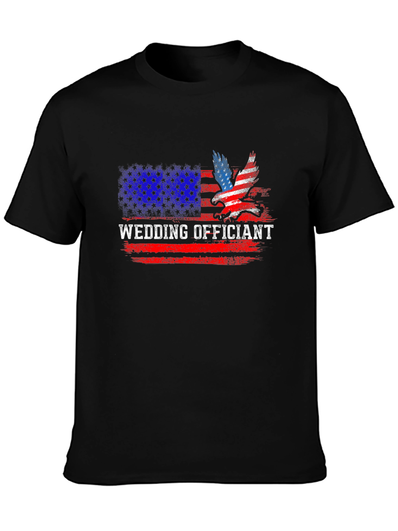 Wedding Officiant Patriotic American Flag T-Shirt