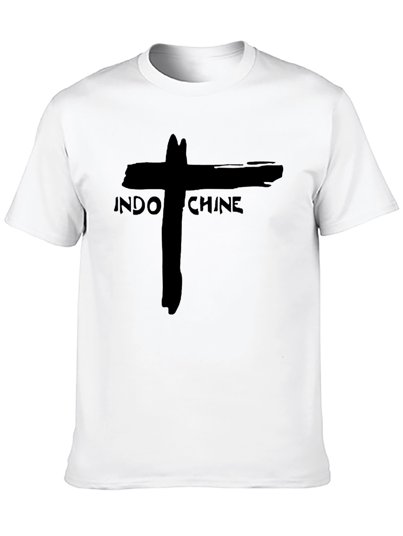 Indochine Band Graphic Tee - Black Cotton T-Shirt