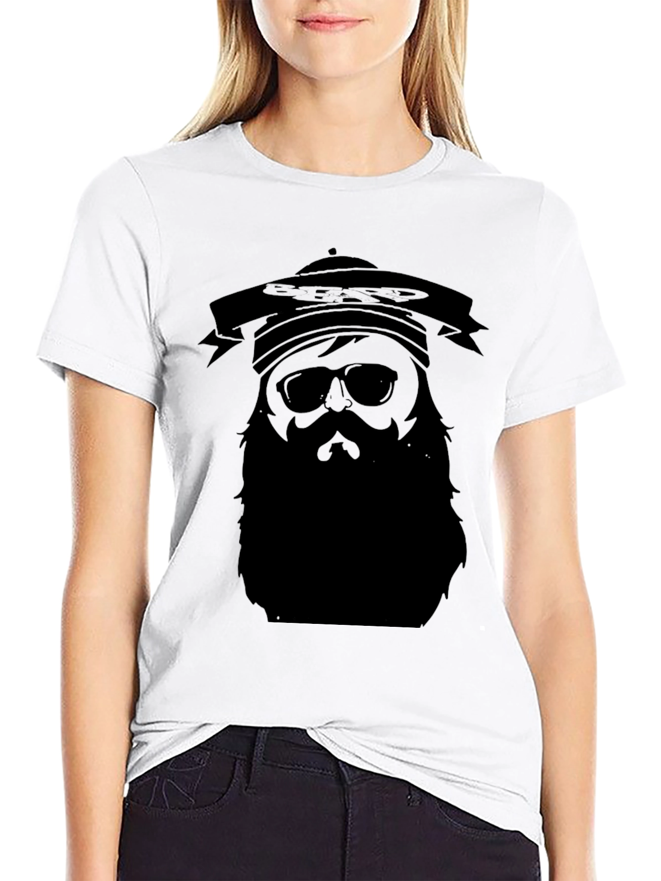 Bearded Man Graphic Tee - Cool & Stylish