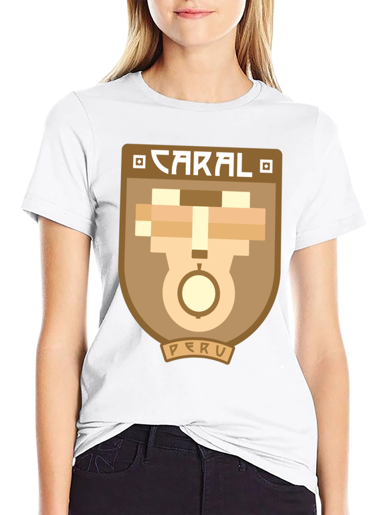 Caral Peru Graphic Tee - Black Cotton T-Shirt