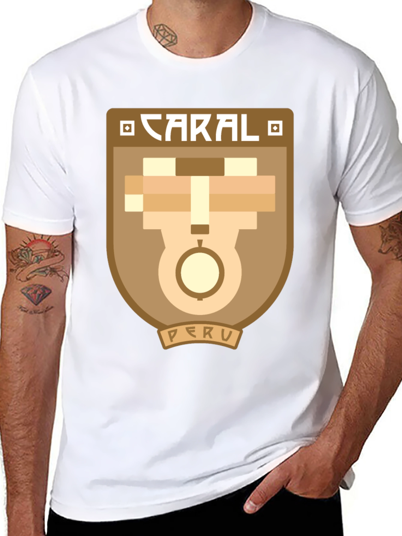Caral Peru Graphic Tee - Black Cotton T-Shirt