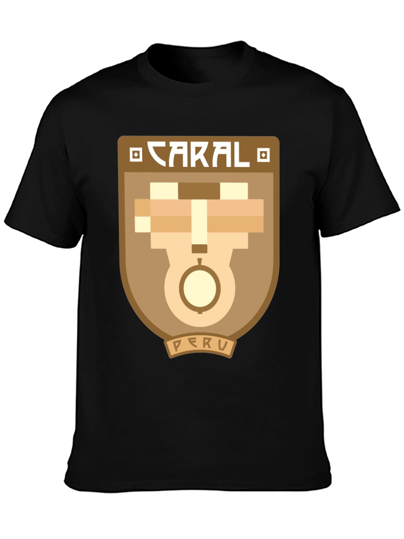 Caral Peru Graphic Tee - Black Cotton T-Shirt