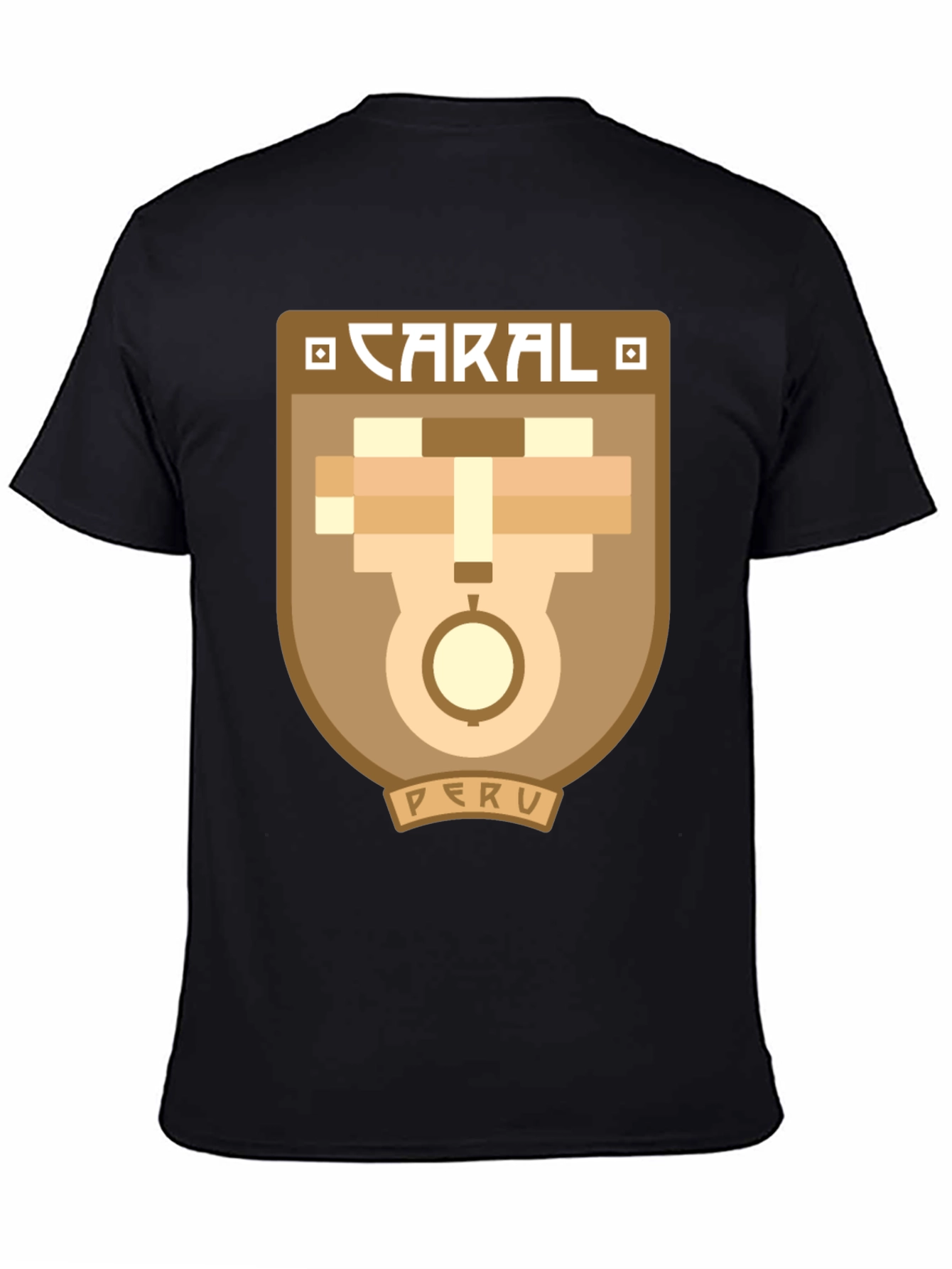 Caral Peru Graphic Tee - Black Cotton T-Shirt