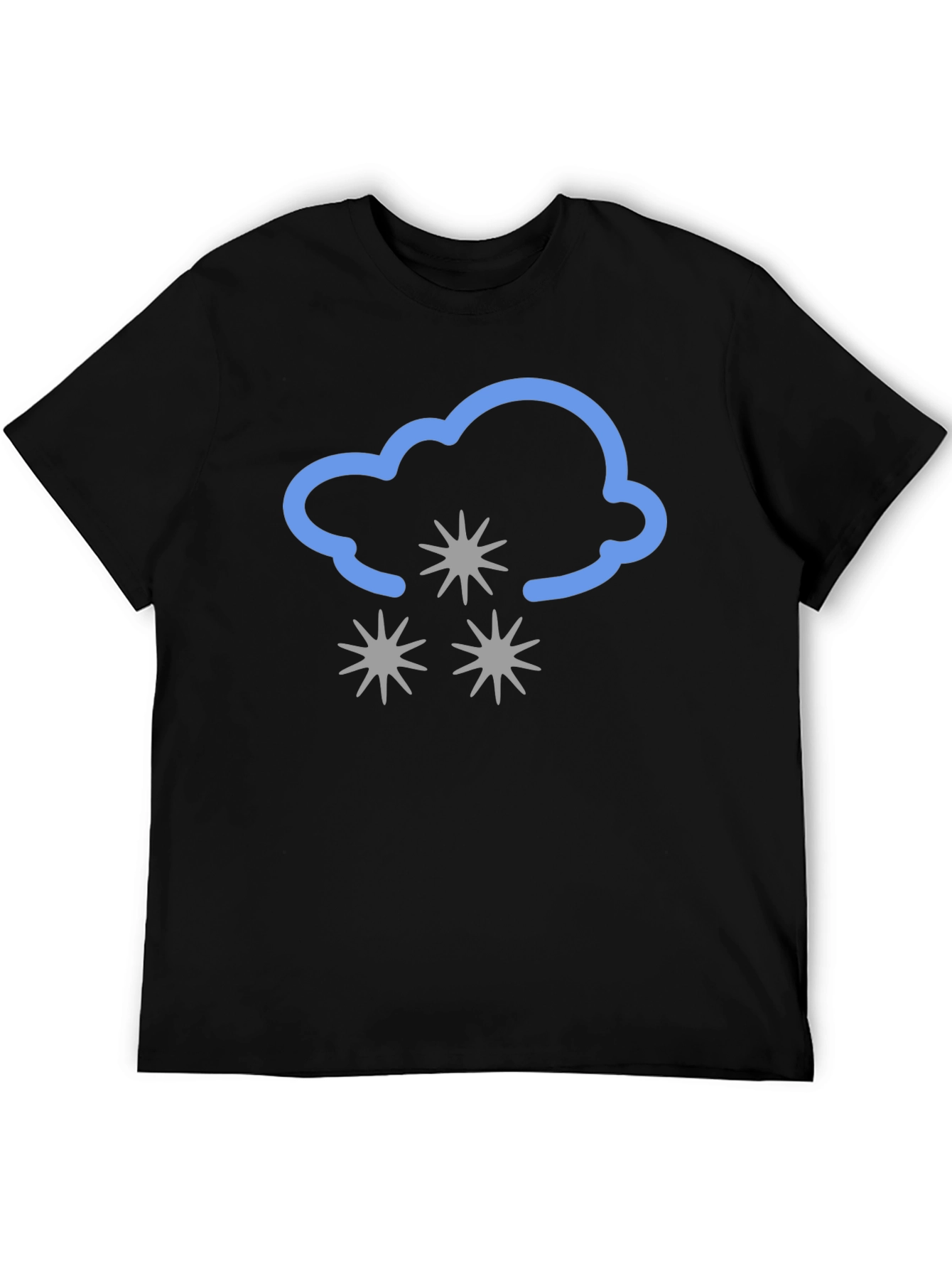 Snowy Cloud Graphic Tee - Black