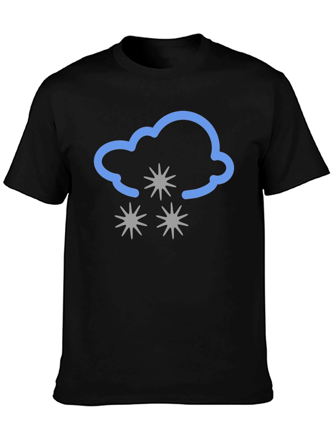 Snowy Cloud Graphic Tee - Black