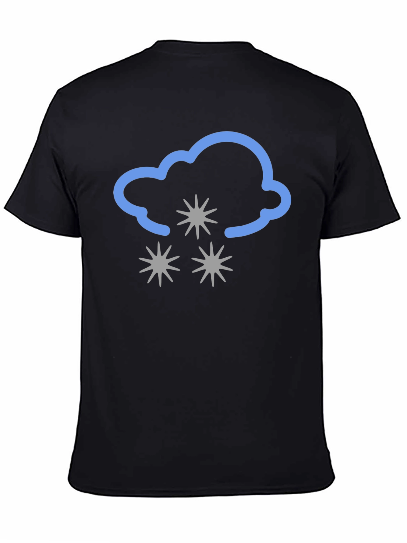 Snowy Cloud Graphic Tee - Black