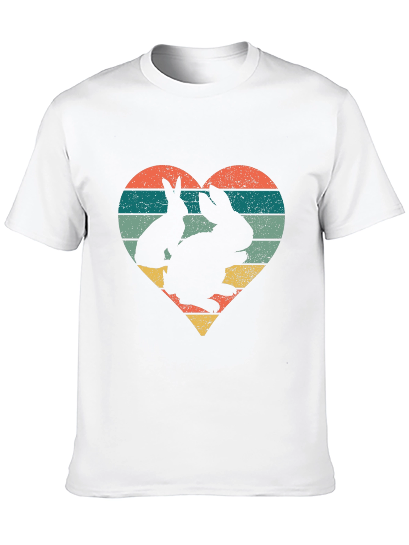 Retro Easter Bunny Heart Graphic Tee