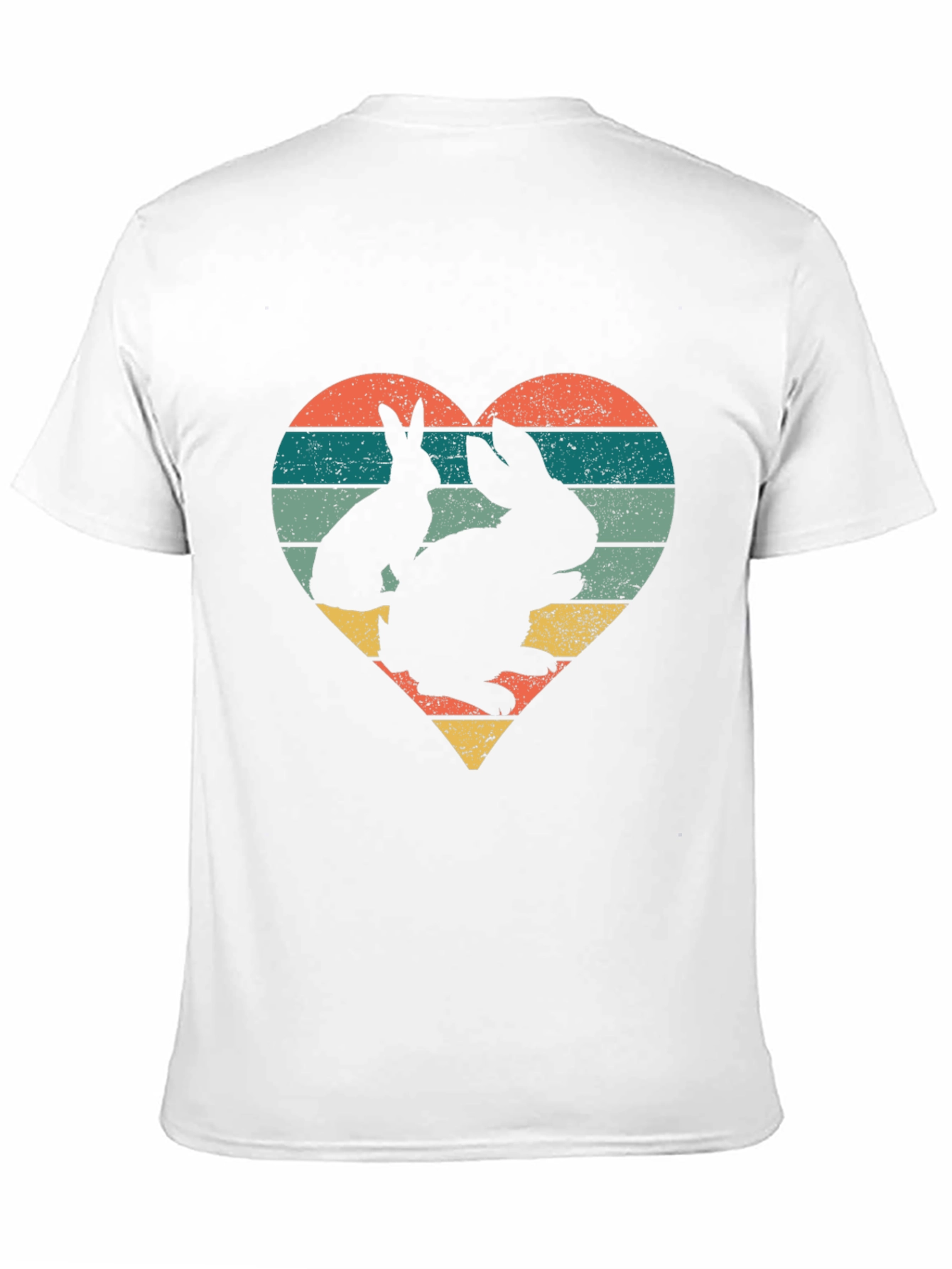 Retro Easter Bunny Heart Graphic Tee