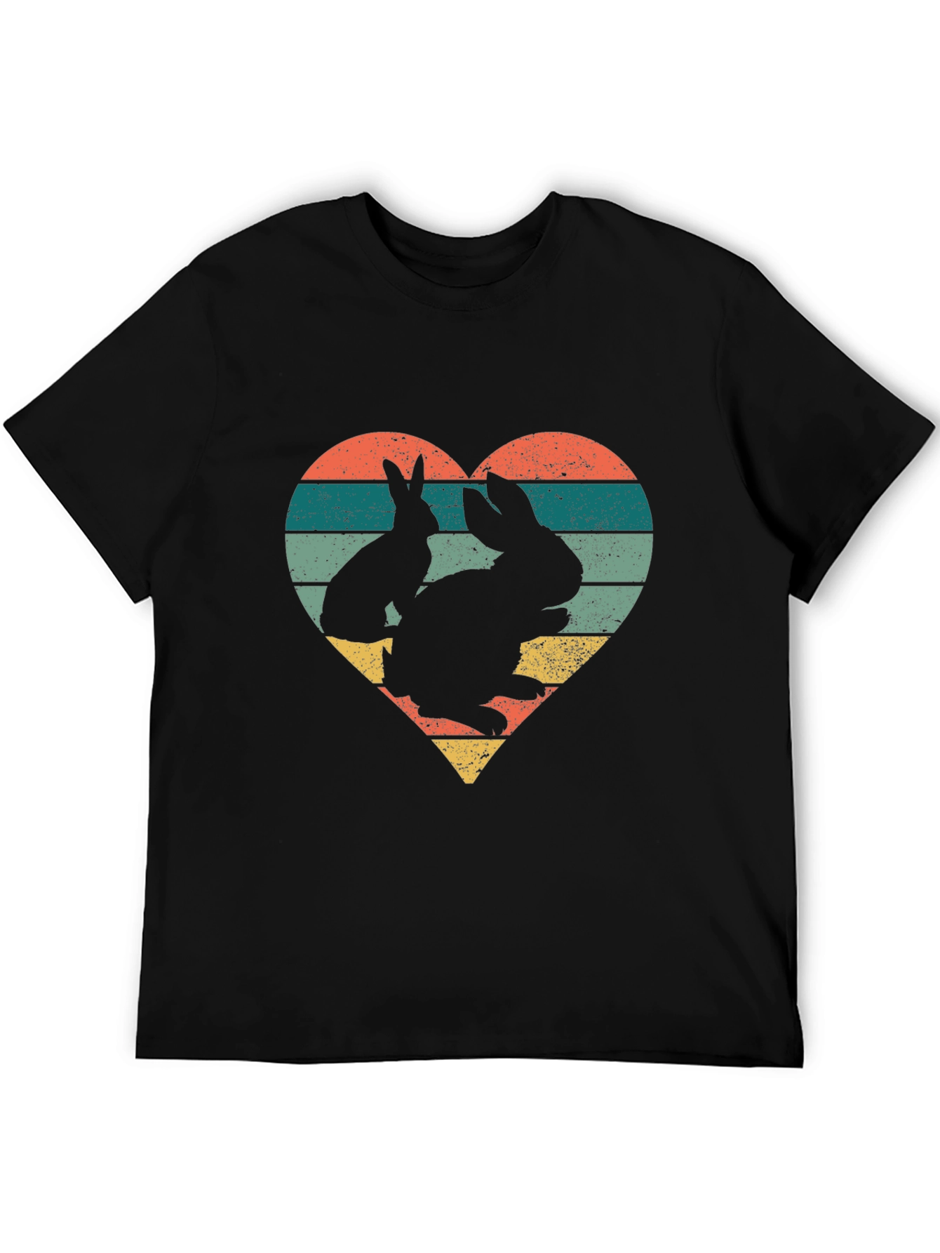 Retro Easter Bunny Heart Graphic Tee