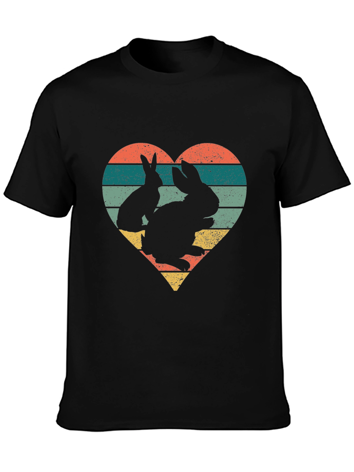 Retro Easter Bunny Heart Graphic Tee